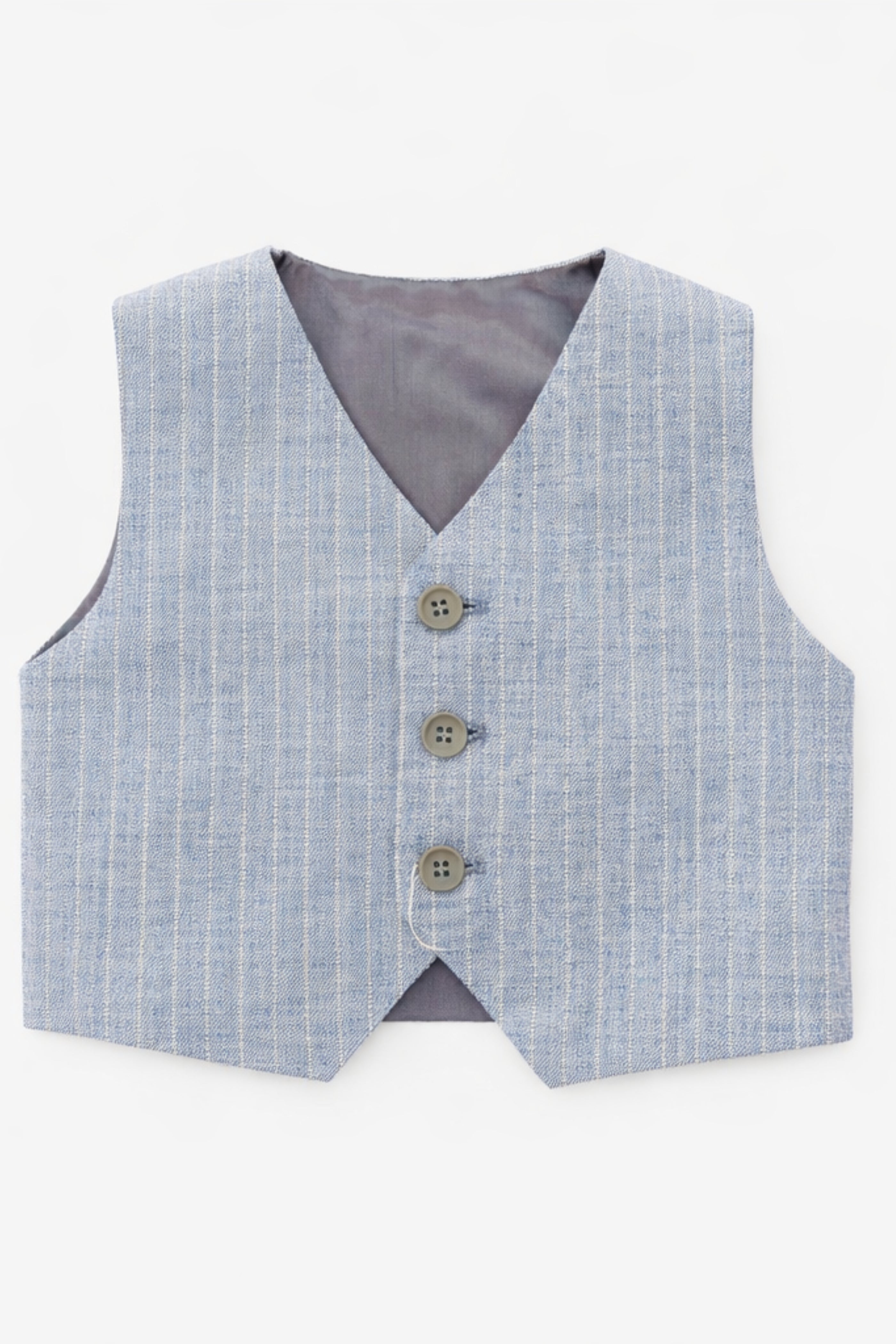 Gilet Battesimo Bimbo Rigato