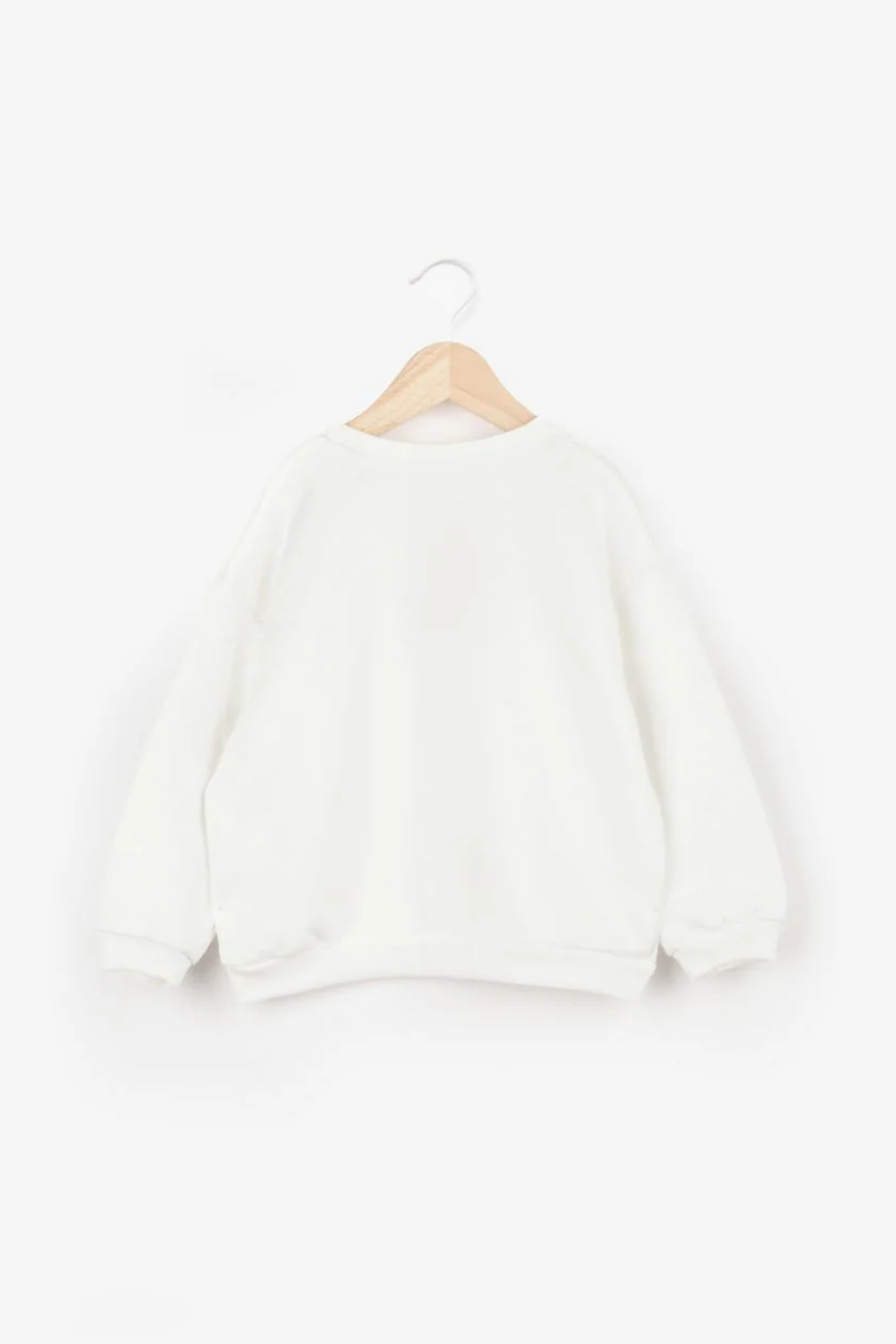 Felpa Bambina Fiore Bianco