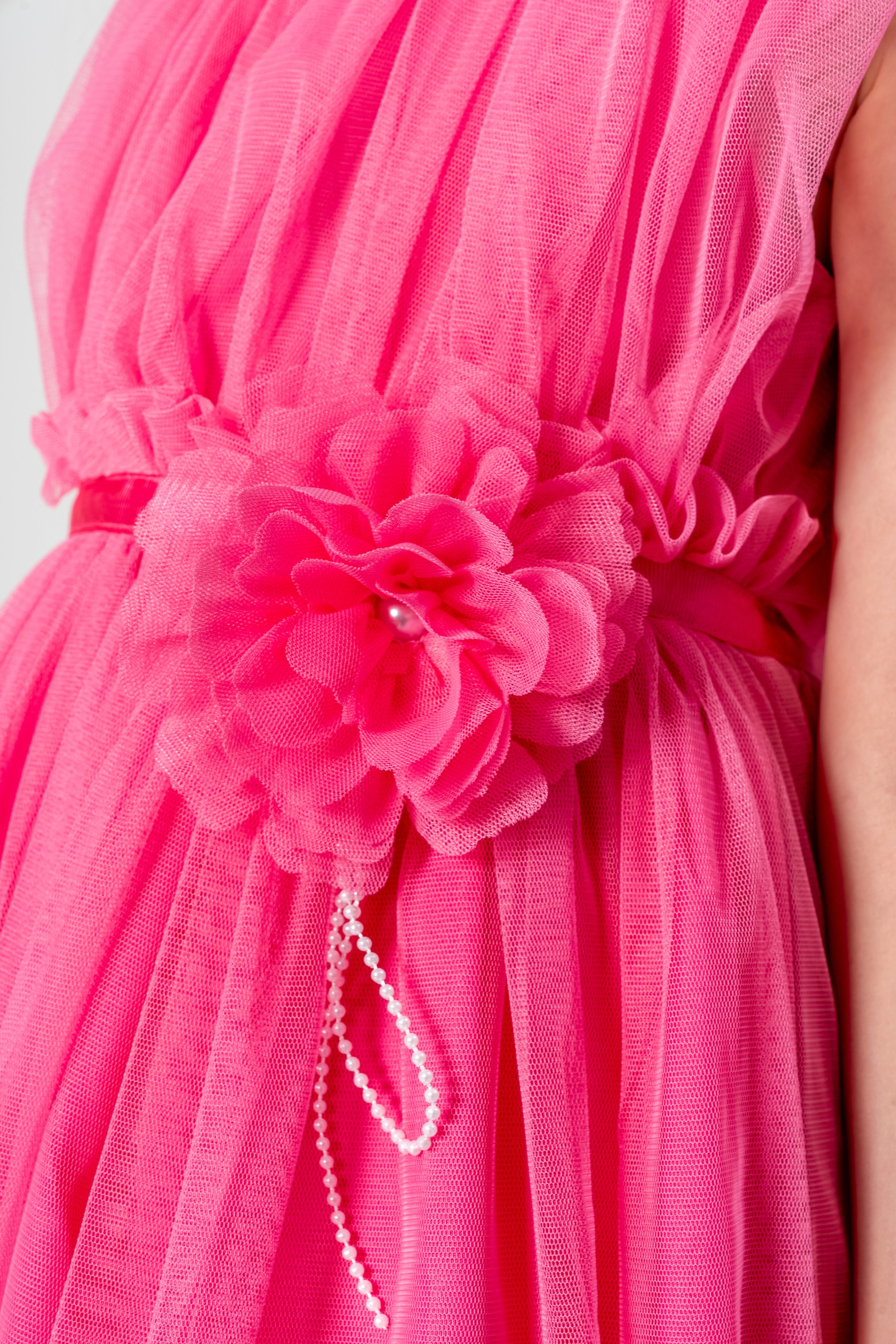 Abito Fucsia Bambina Romantico Fiore