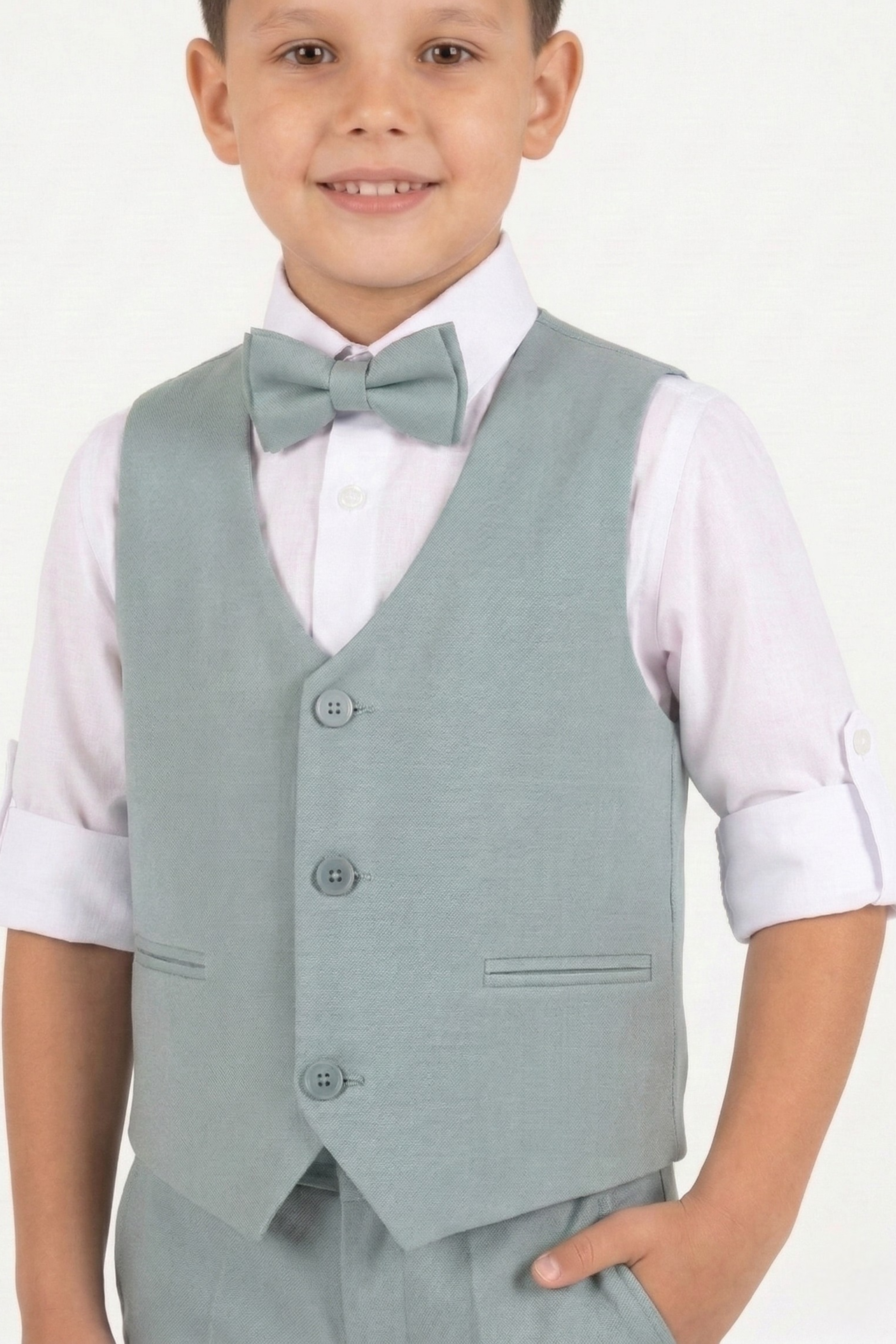 Completo Cerimonia Bambino Verde Salvia