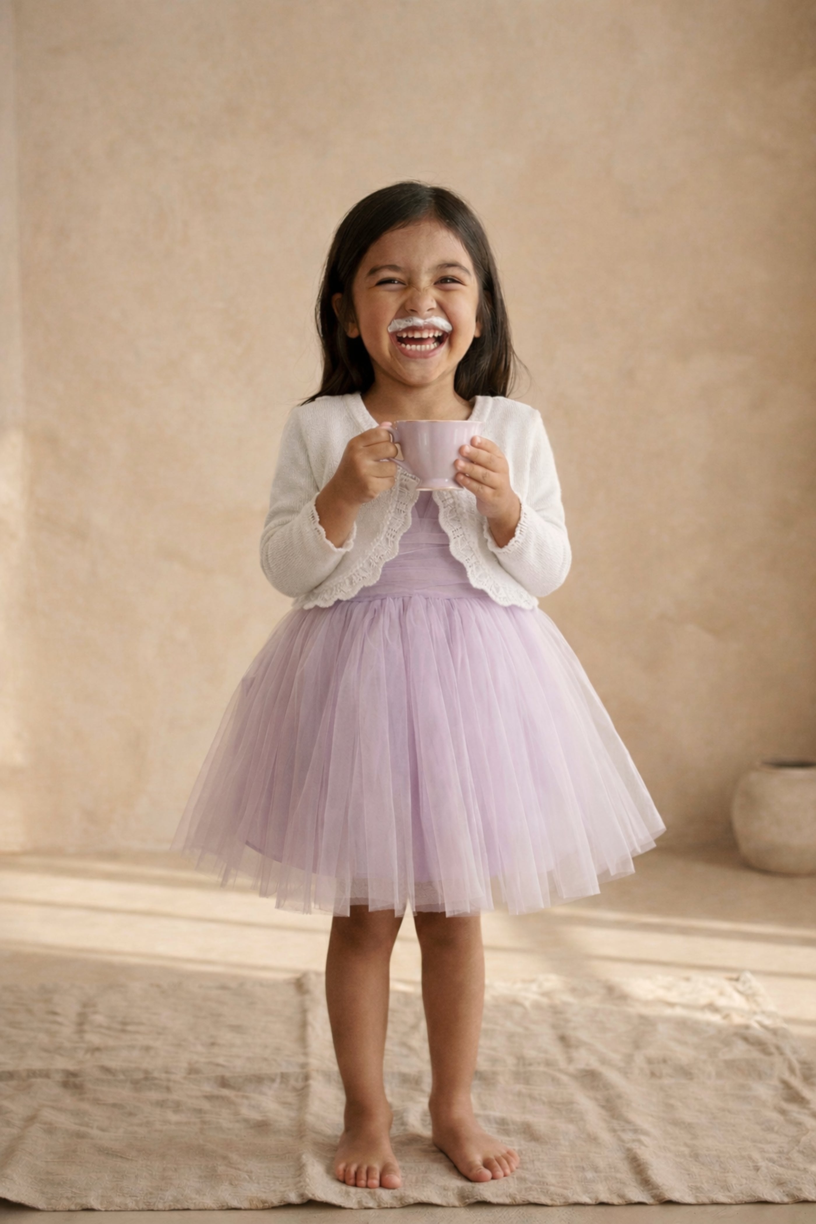 Cardigan Neonata e Bambina 100% cotone Bianco