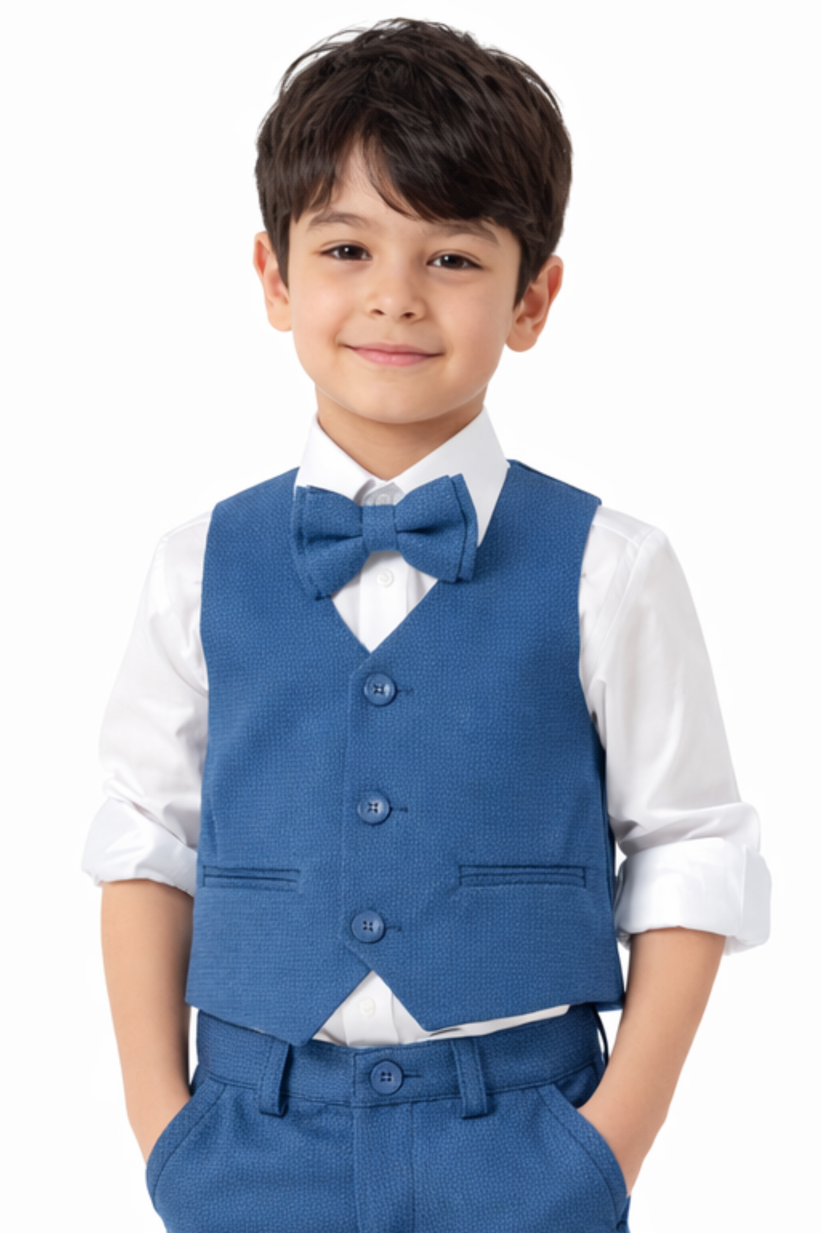 Completo Cerimonia Bambino 4 pezzi Blu Royal