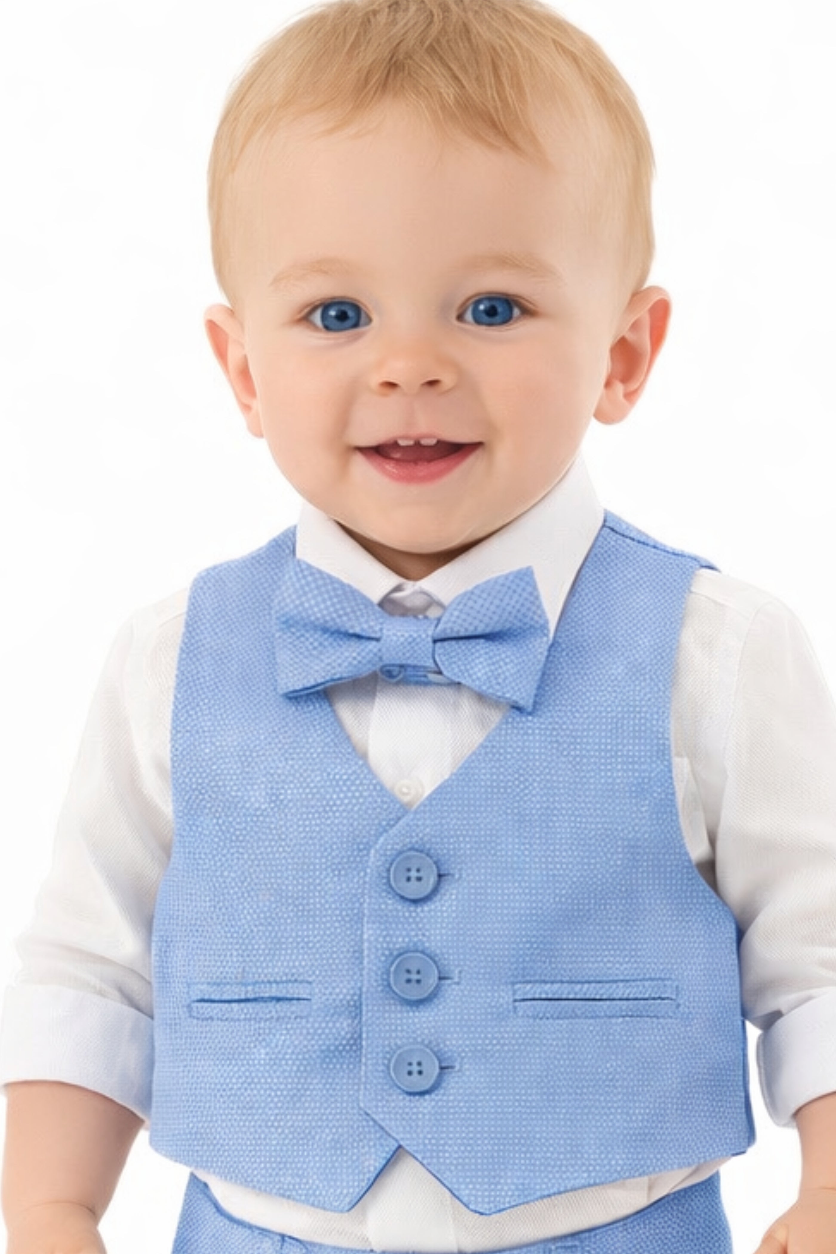 Completo Battesimo Bimbo Azzurro Polvere