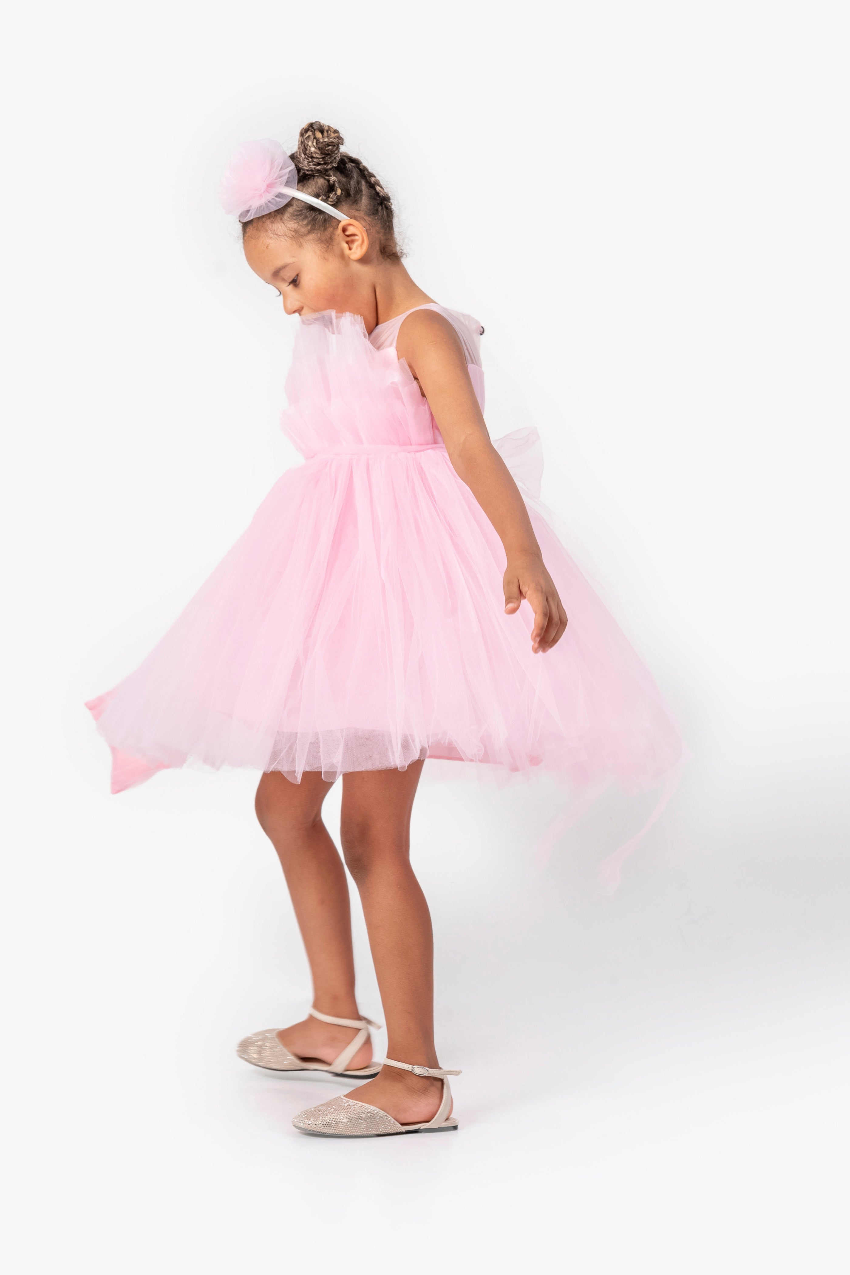 Abito Rosa Bambina Tulle Balloon