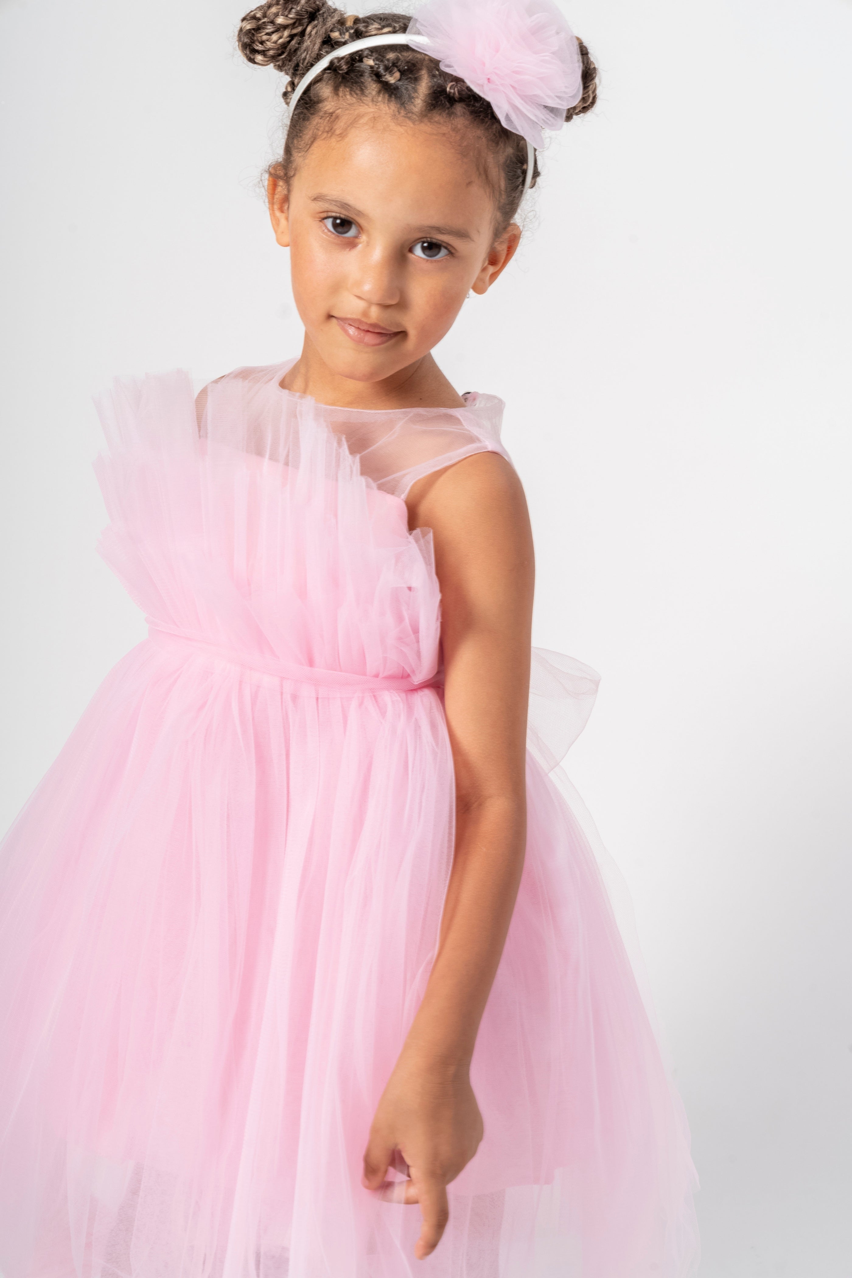 Abito Rosa Bambina Tulle Balloon