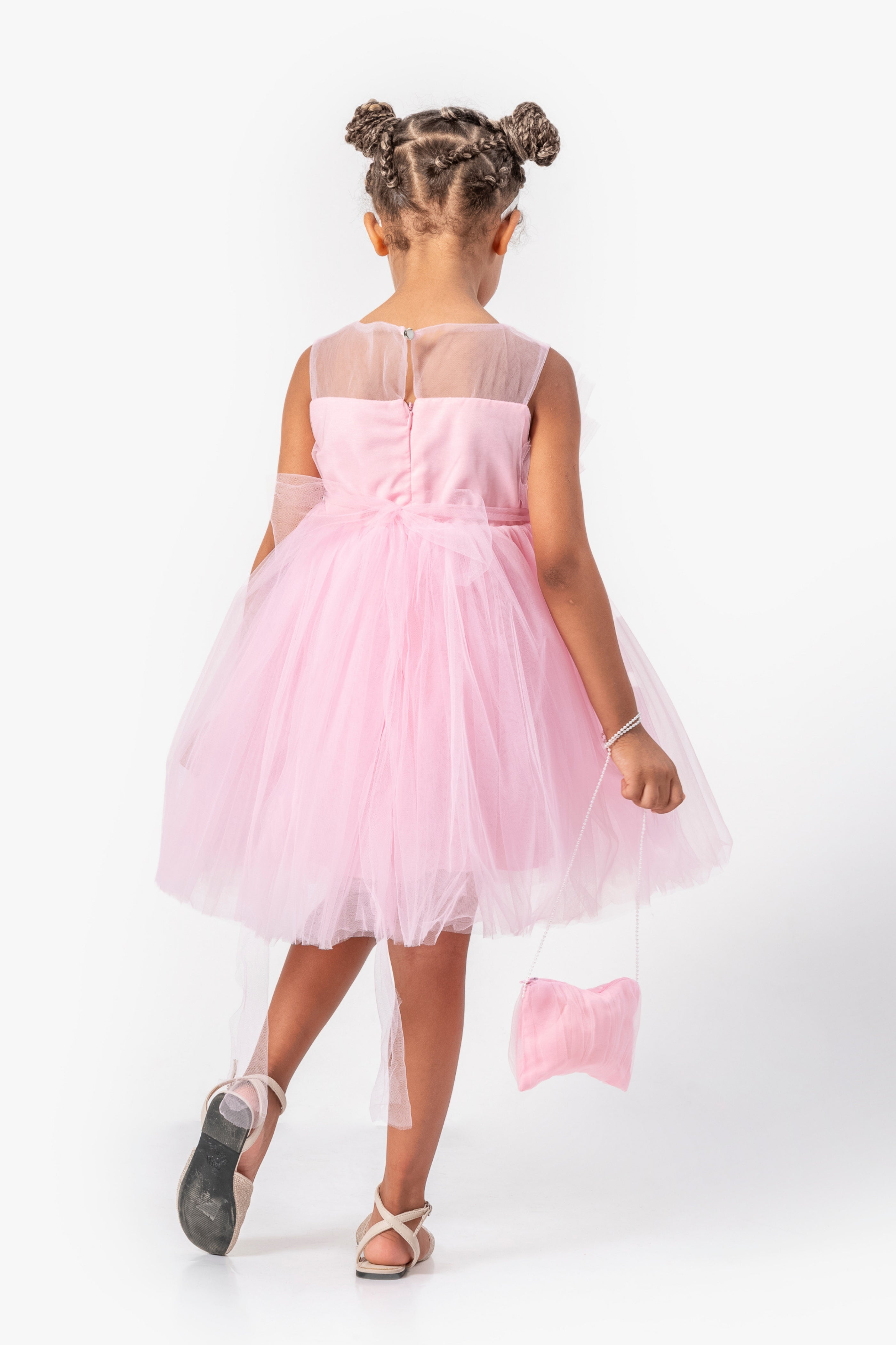 Abito Rosa Bambina Tulle Balloon