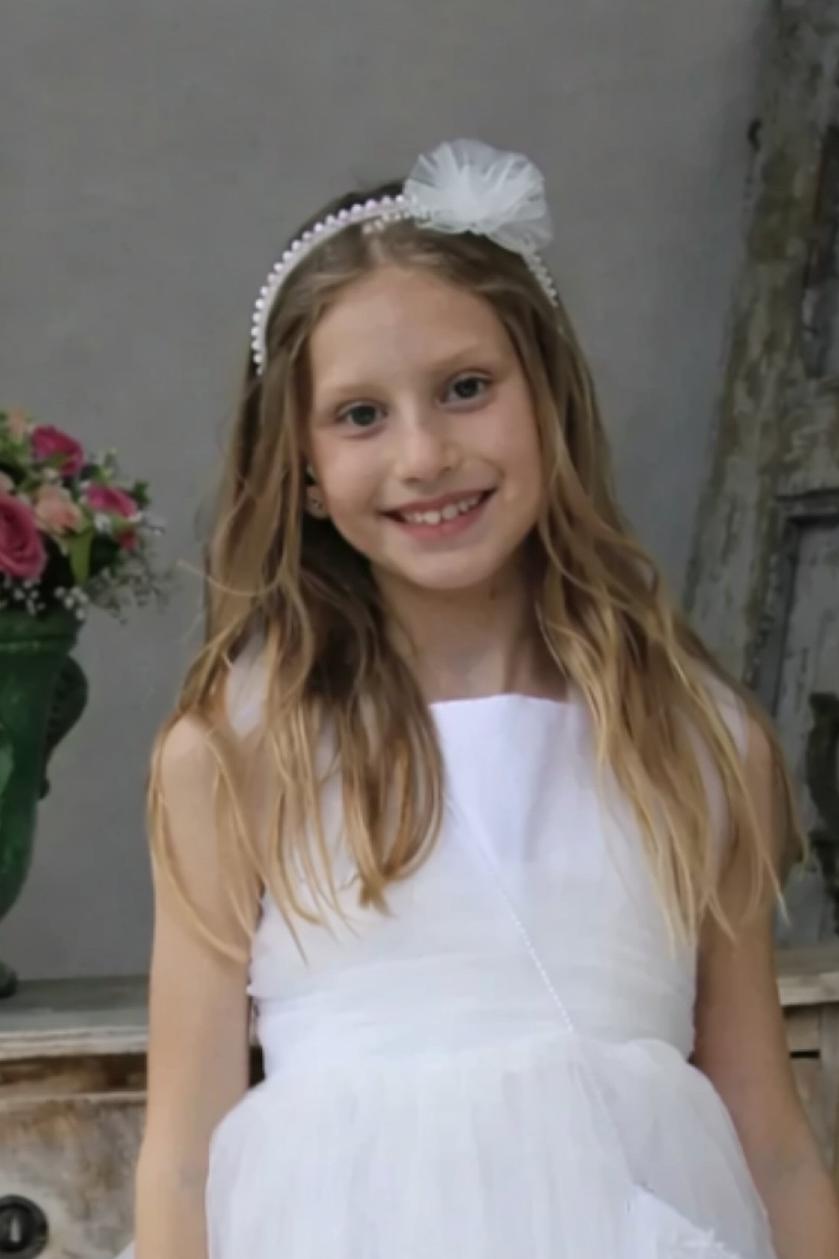 Cerchietto Fiore Bianco