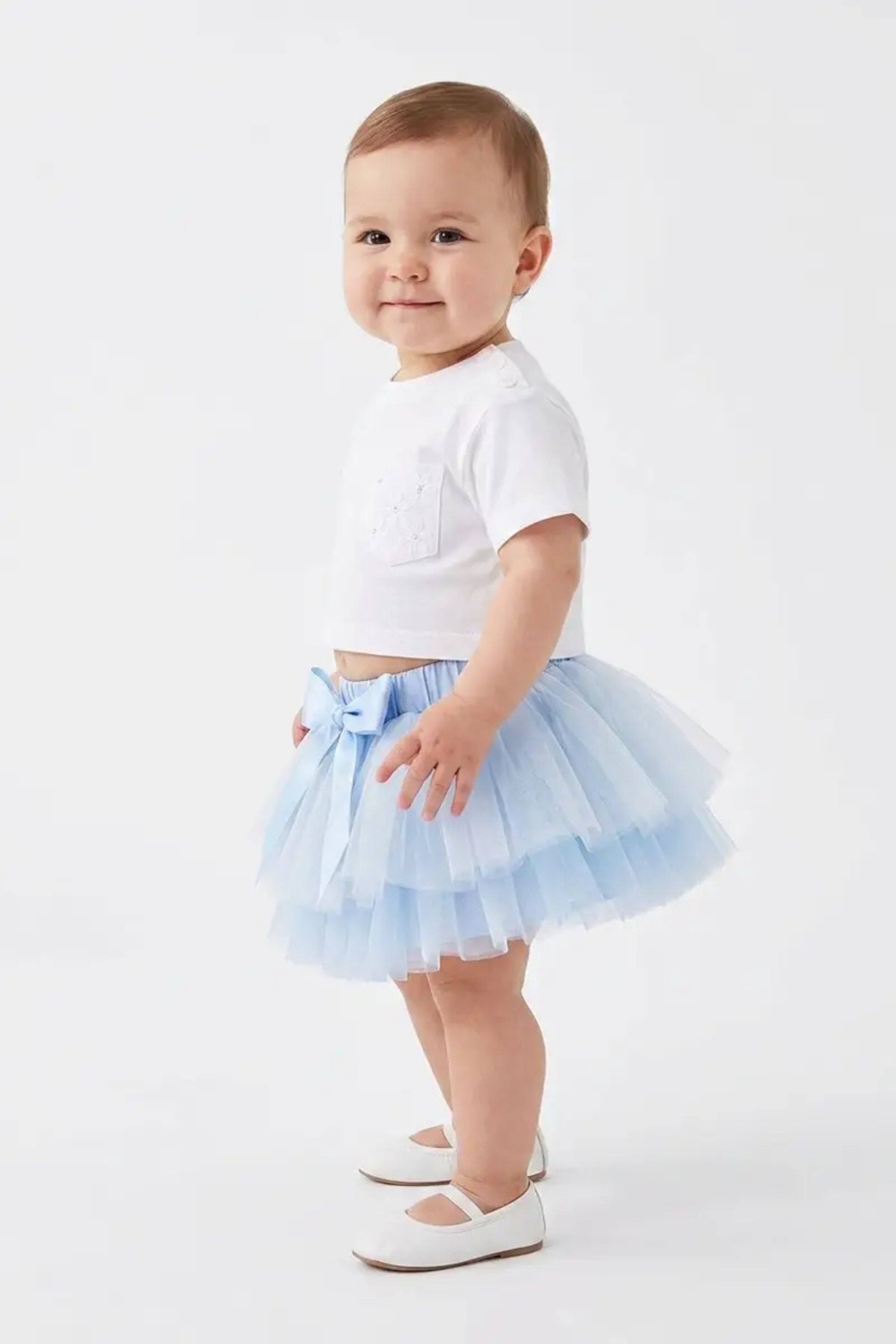 Gonna Neonata Tulle Polvere