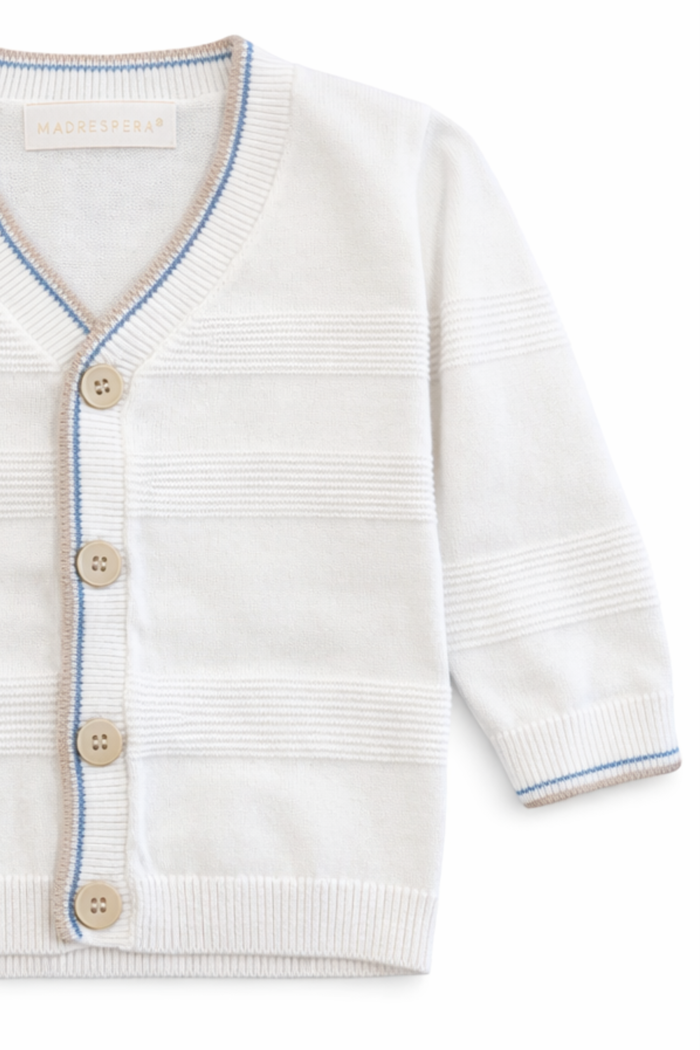 Cardigan Elegante Bambino Righe Bianco