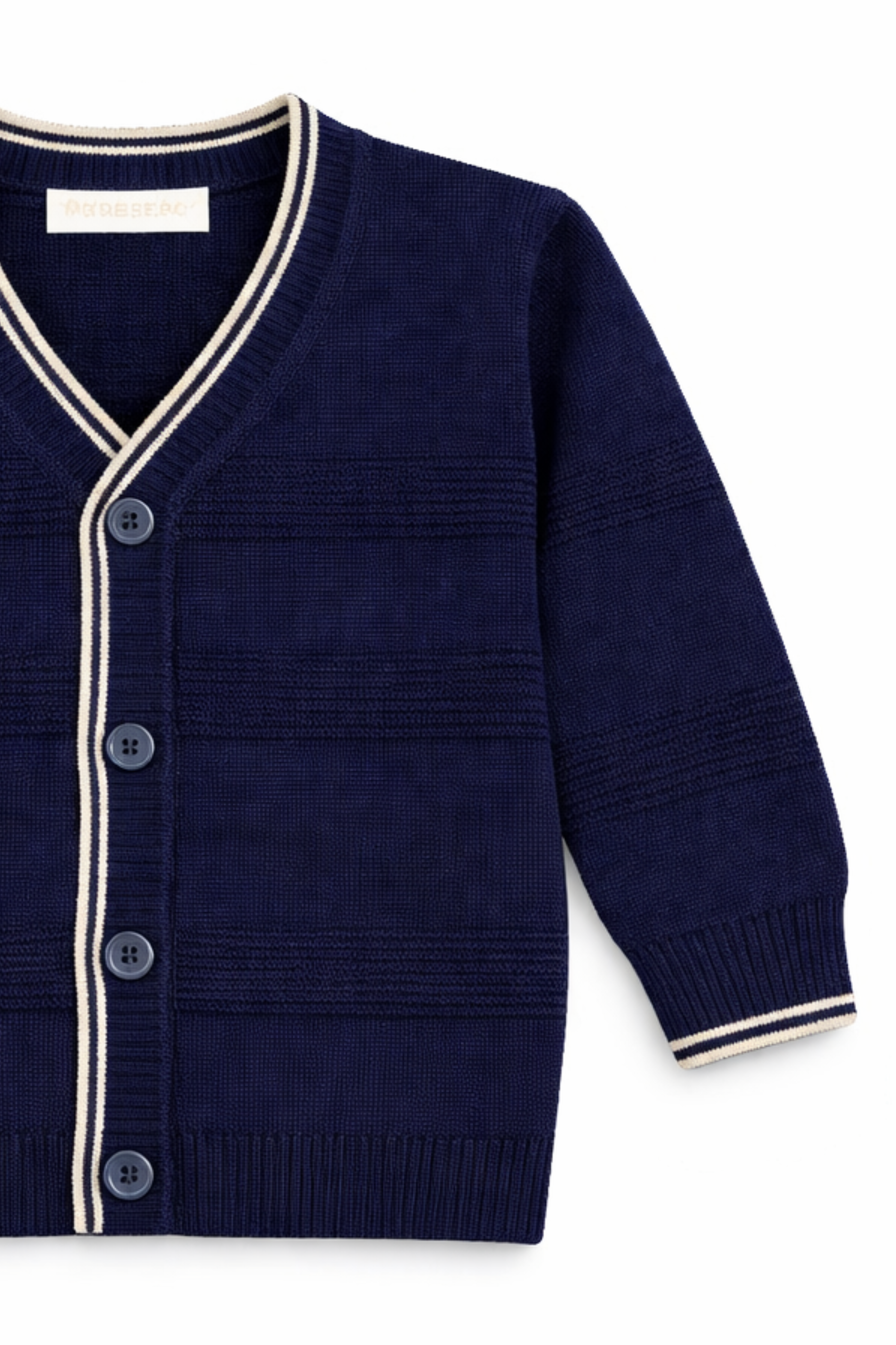 Cardigan Elegante Bambino Righe Blu