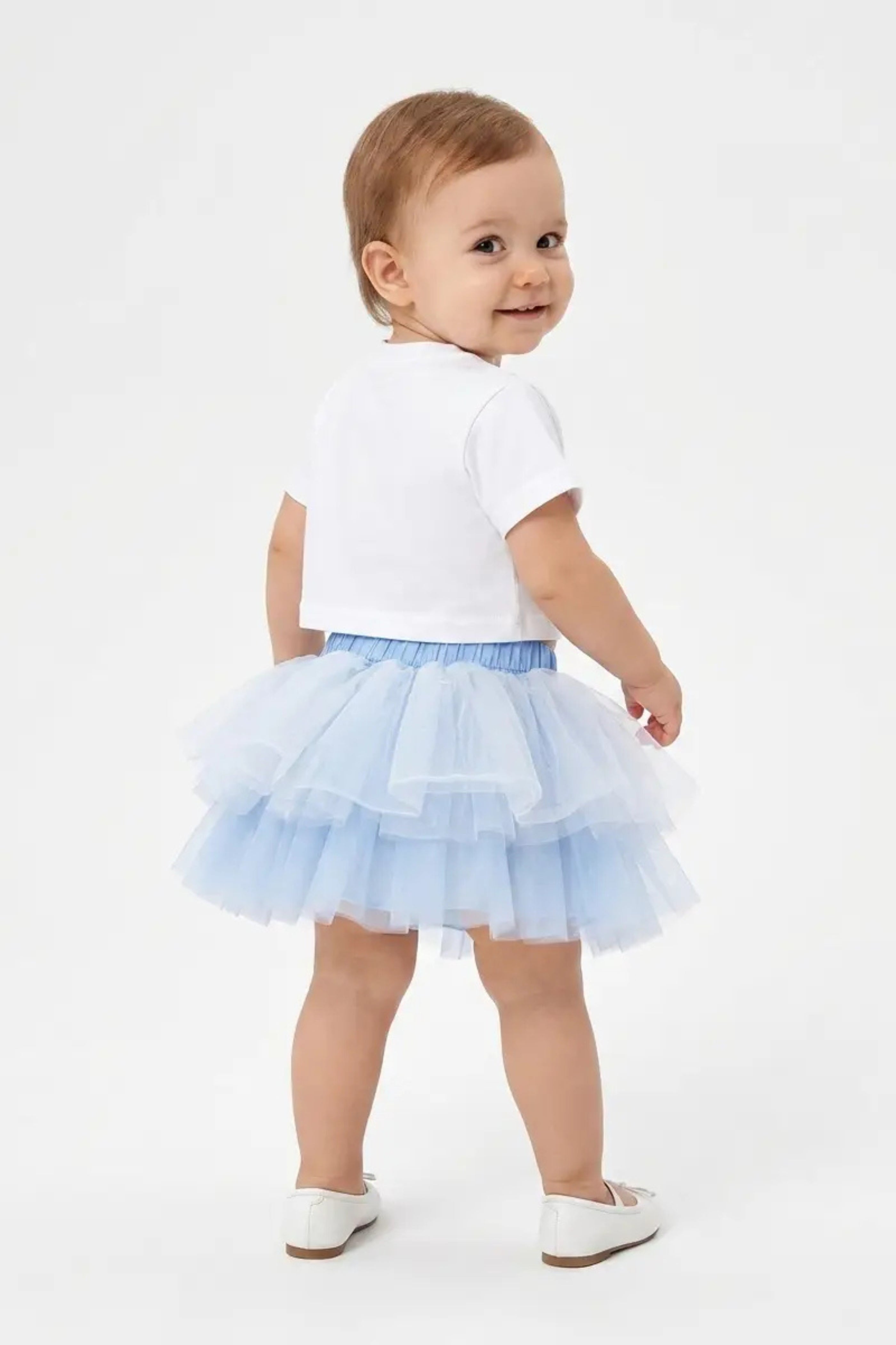 Gonna Neonata Tulle Polvere