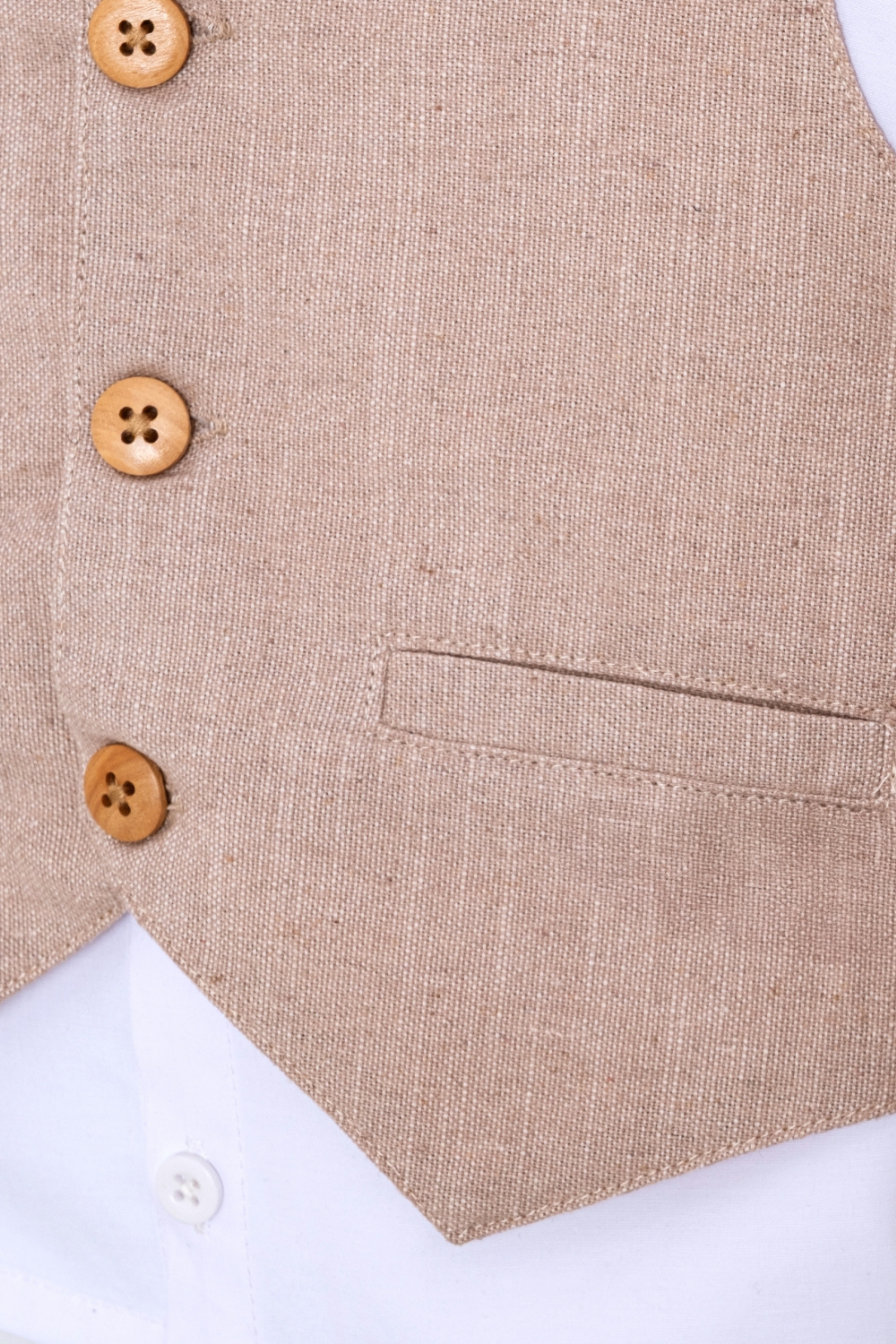 Completo Battesimo Bimbo Beige Pois