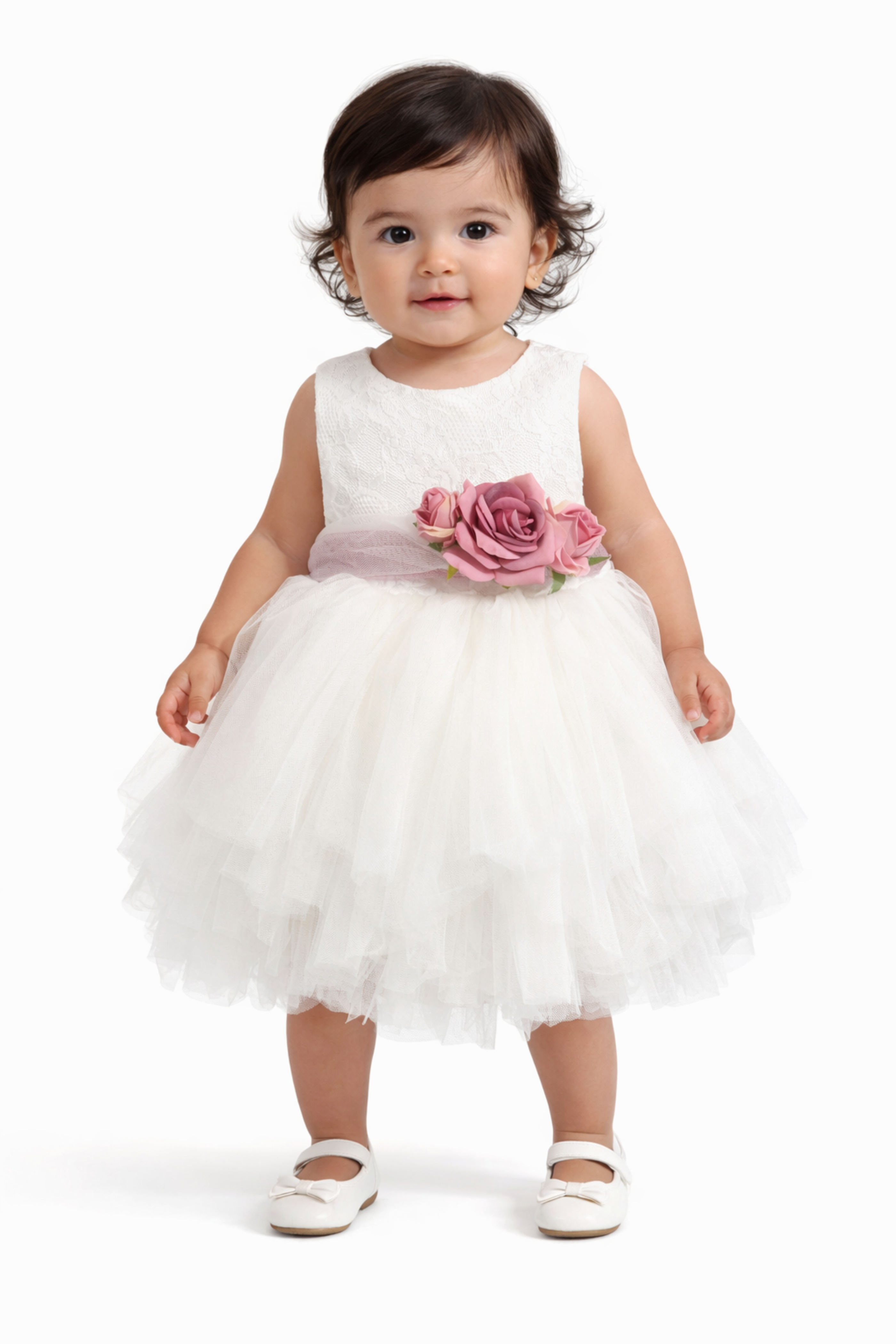 Abito Battesimo Neonata Pizzo