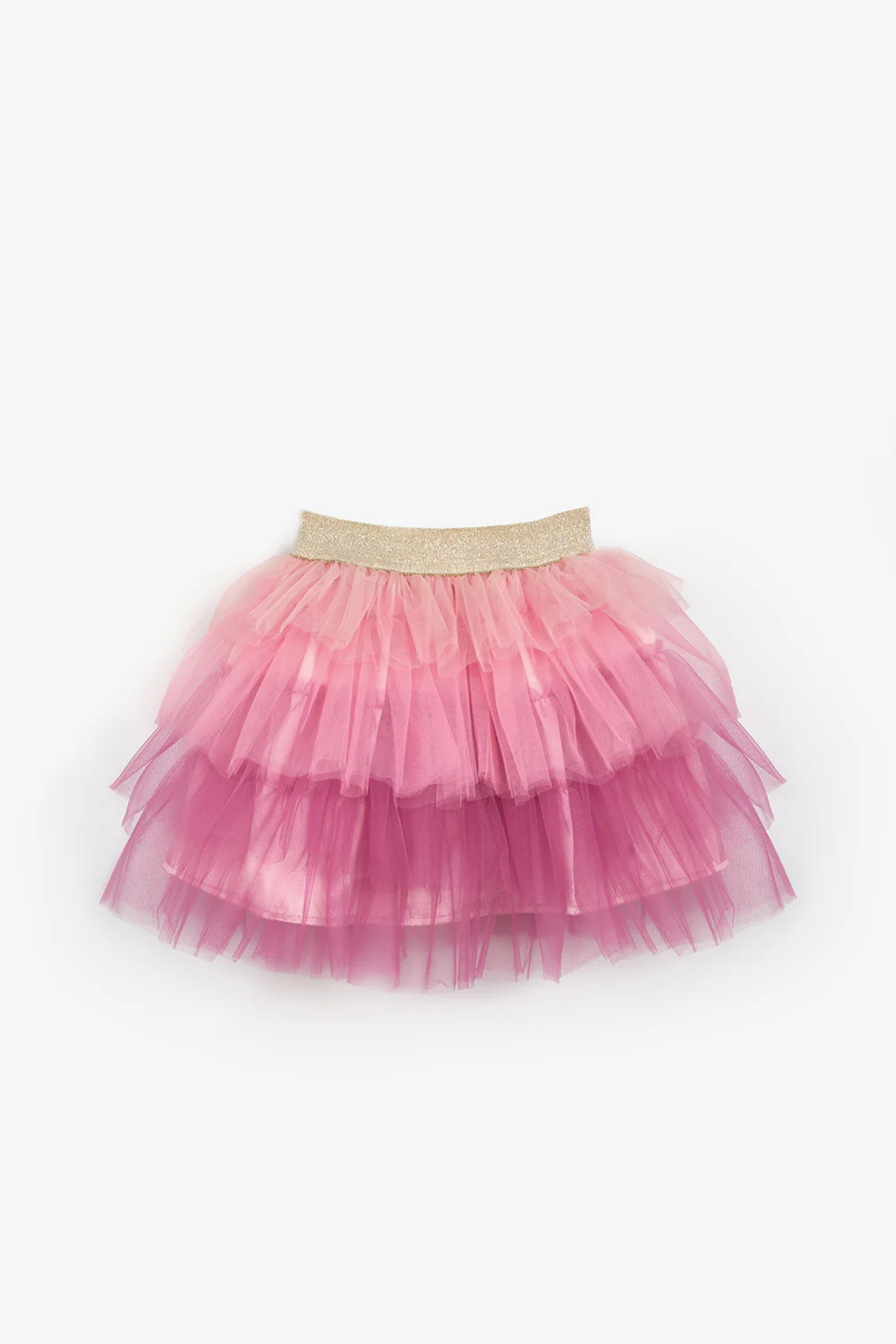 Gonna Bambina Balze Tulle Nude