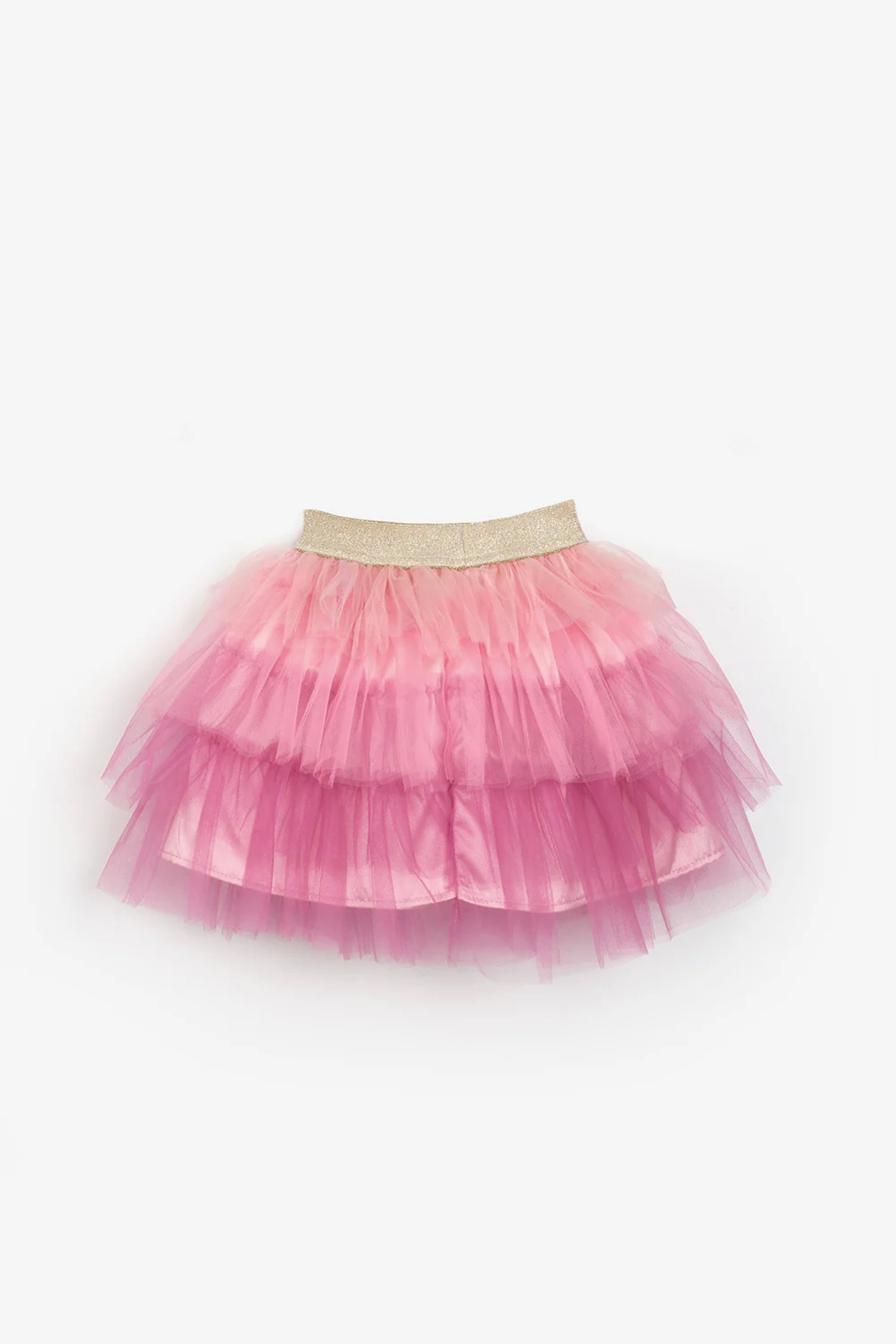 Gonna Bambina Balze Tulle Nude