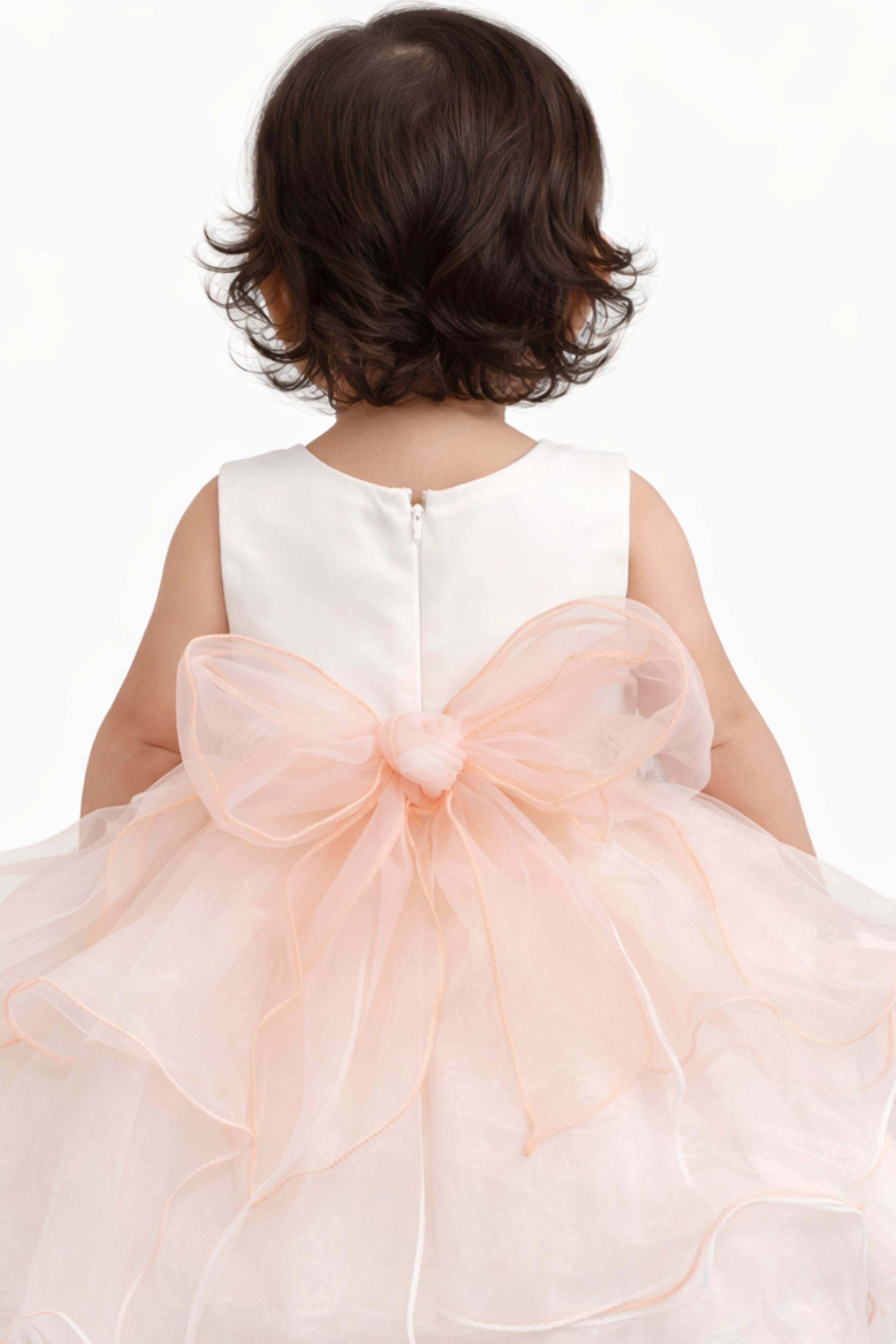 Abito Battesimo Neonata Rosa Balze