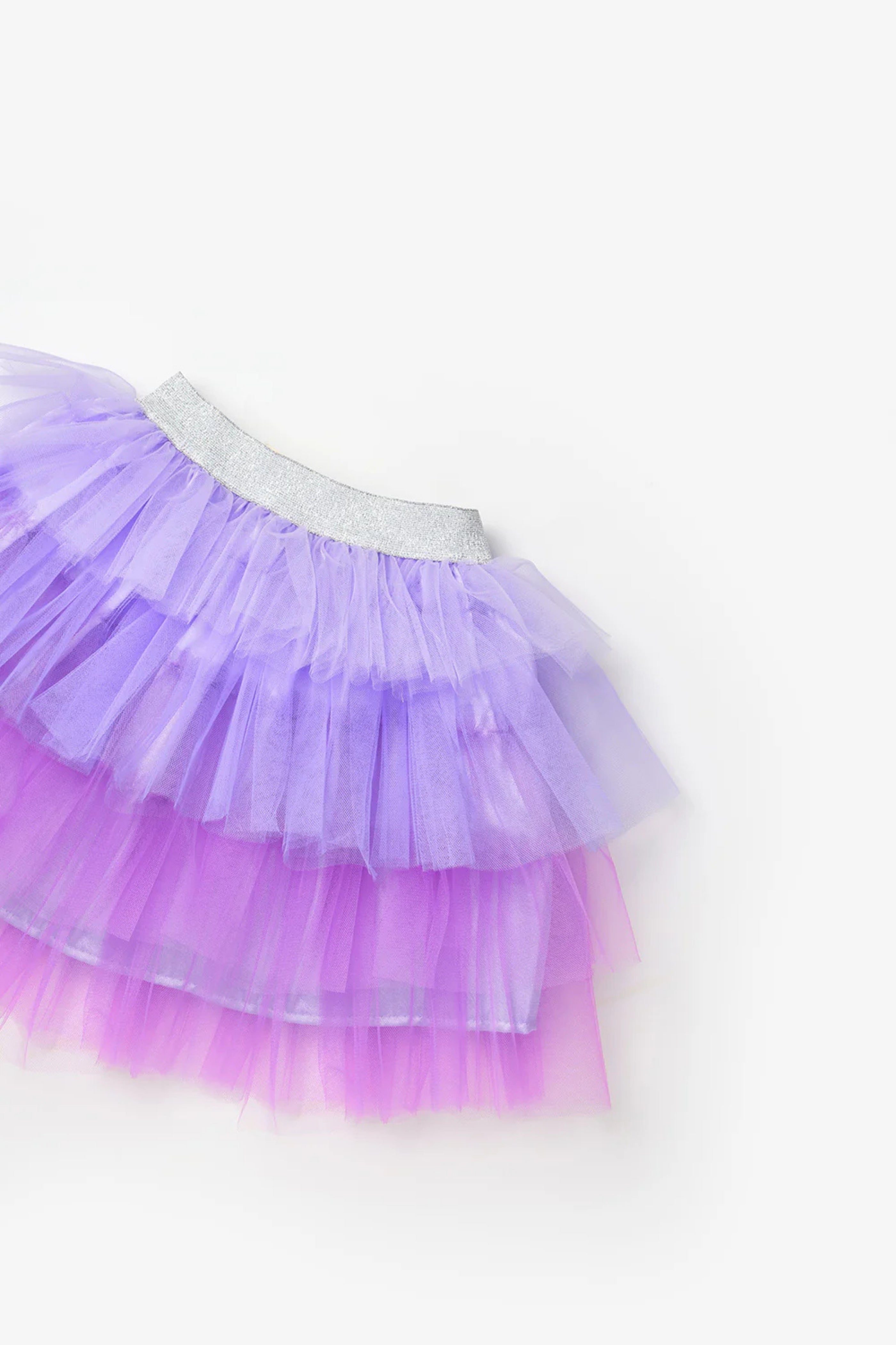 Gonna Bambina Balze Tulle Glicine