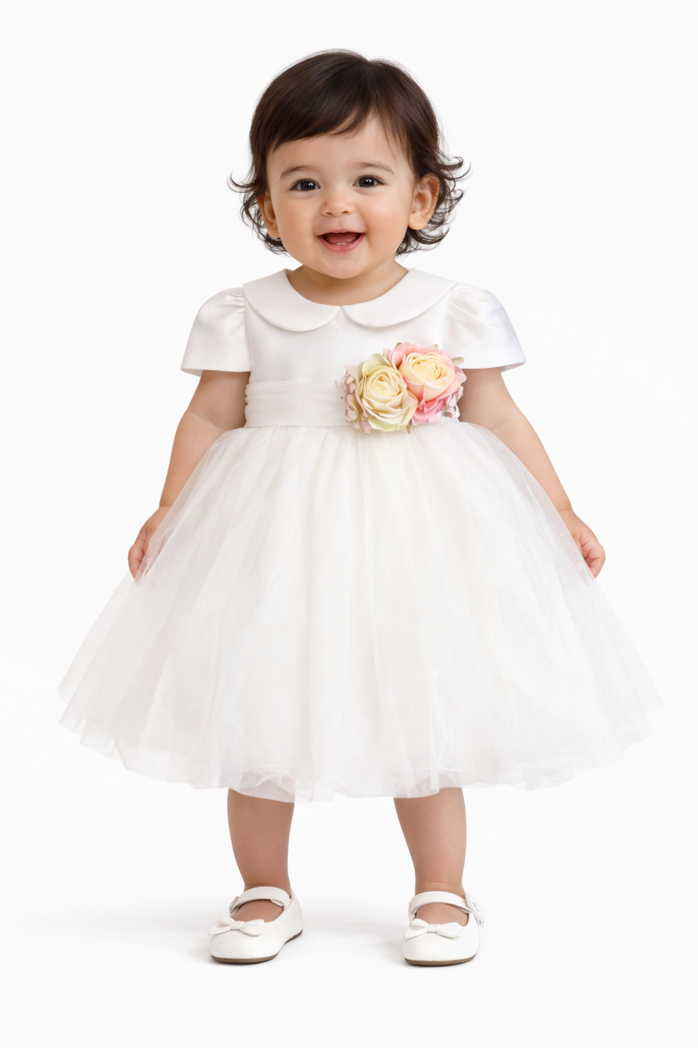 Abito Battesimo Neonata Bianco Parigi