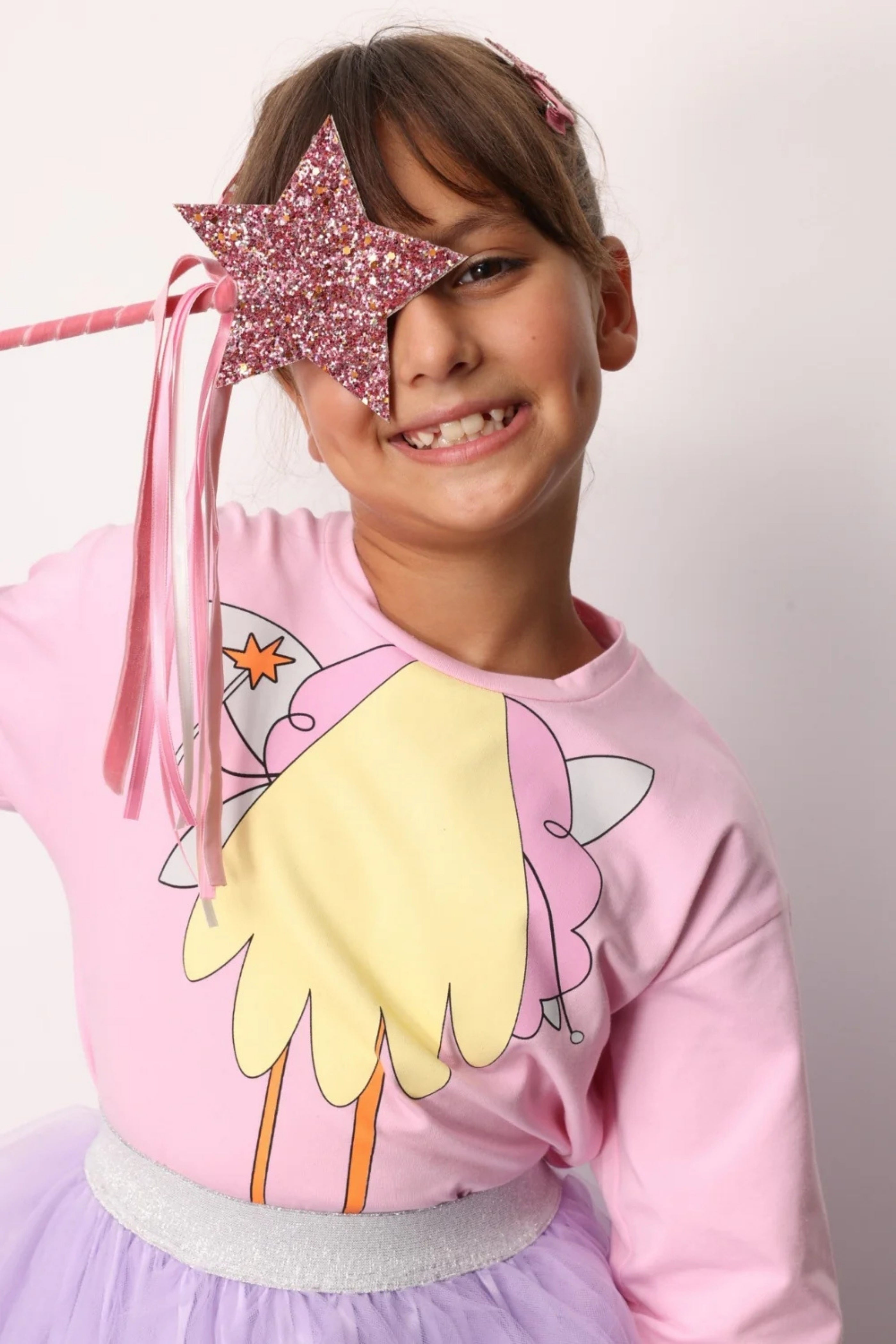 Maglia Bambina Unicorno Rosa