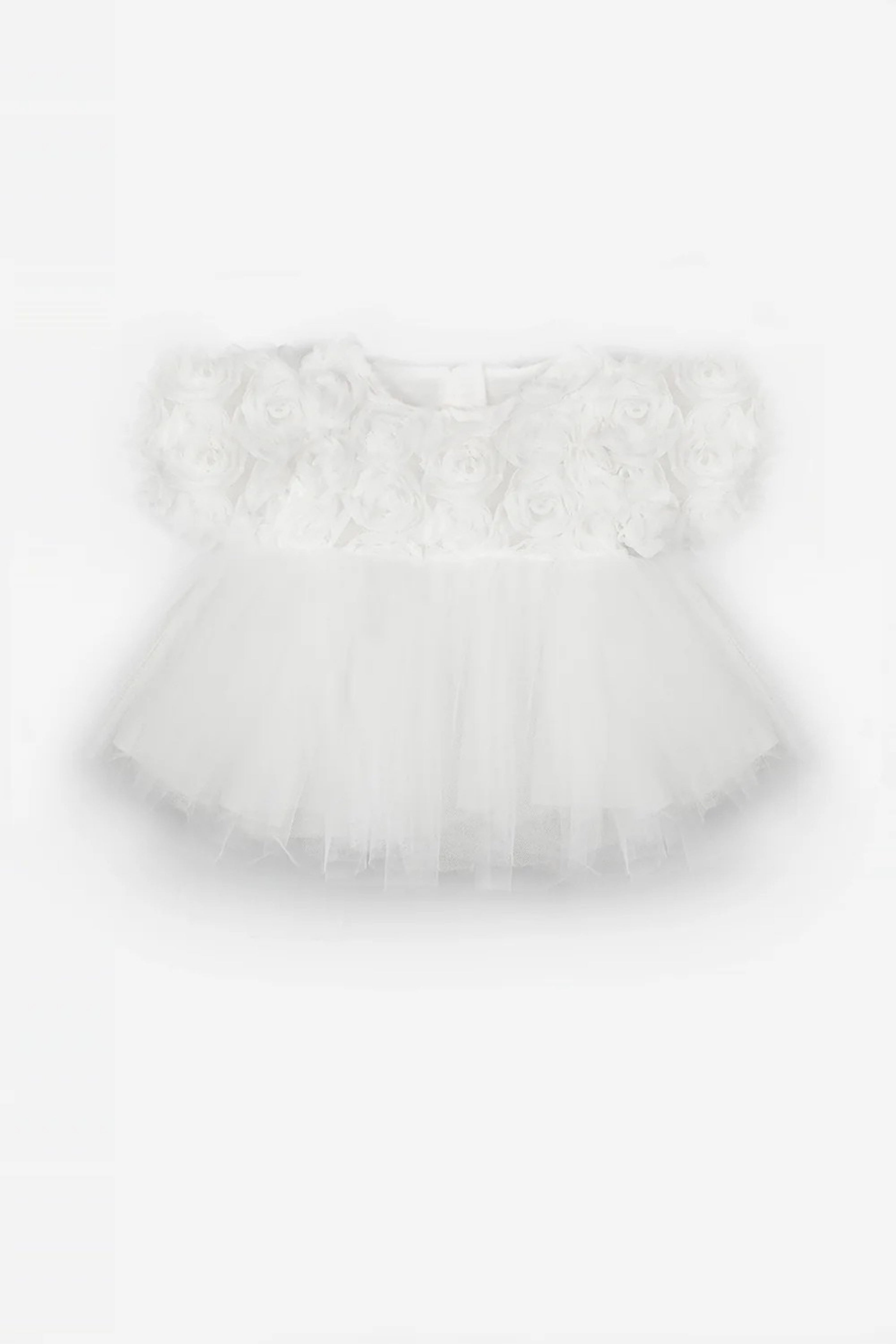 Abito Neonata Rose Bianco