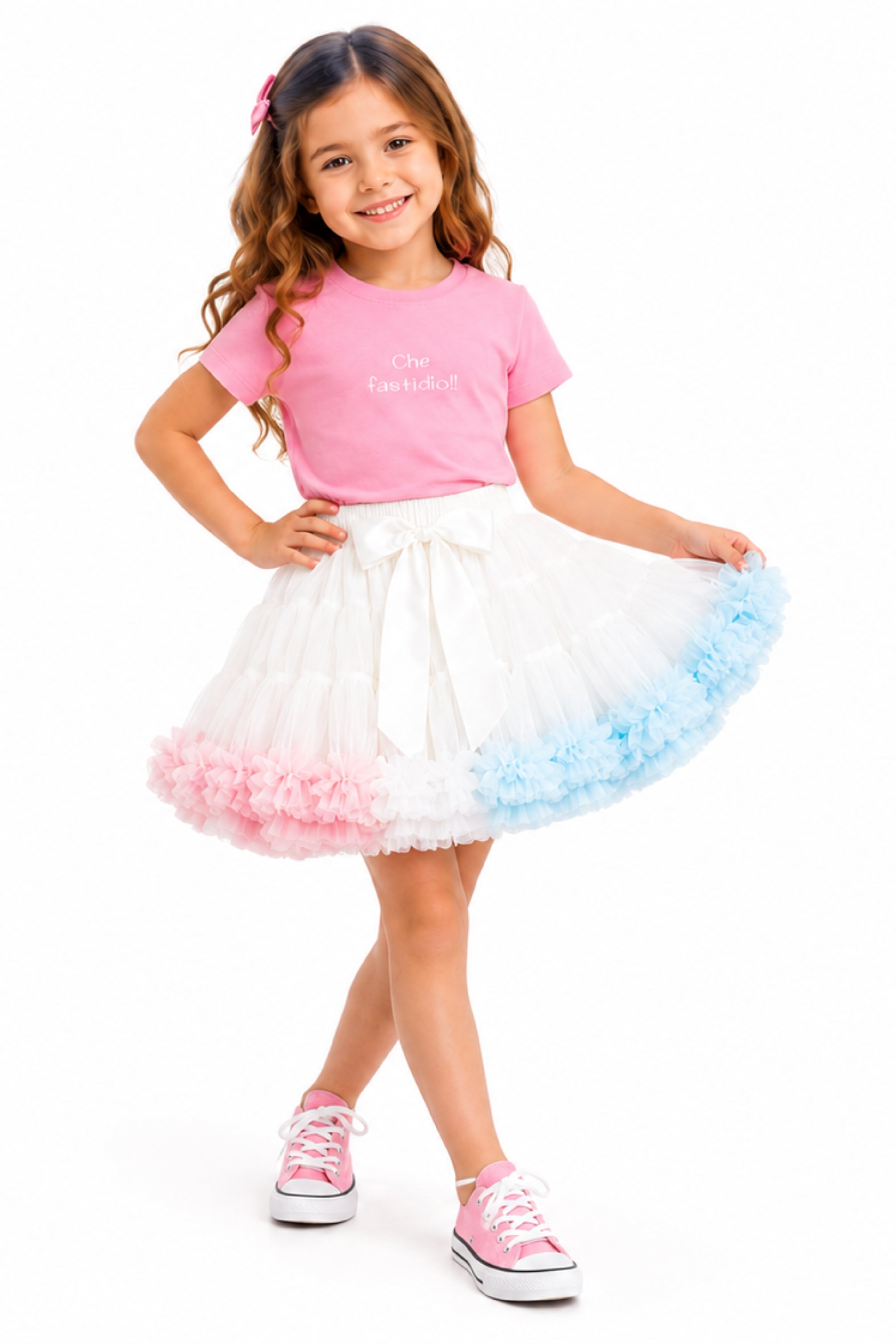 Gonna Tutù Bianca Multicolor Bambina