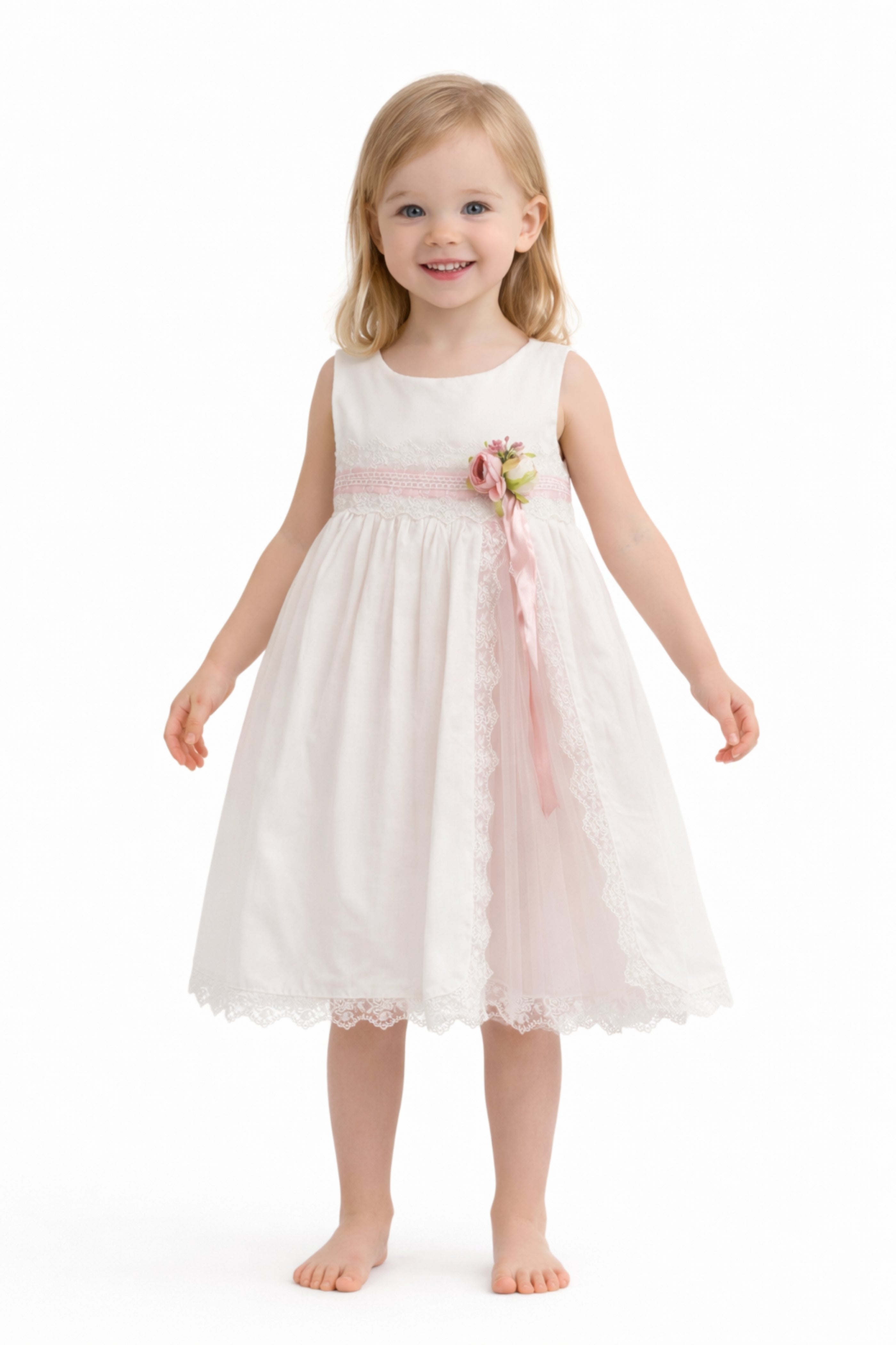 Abito Neonata e Bambina Tulle Bianco