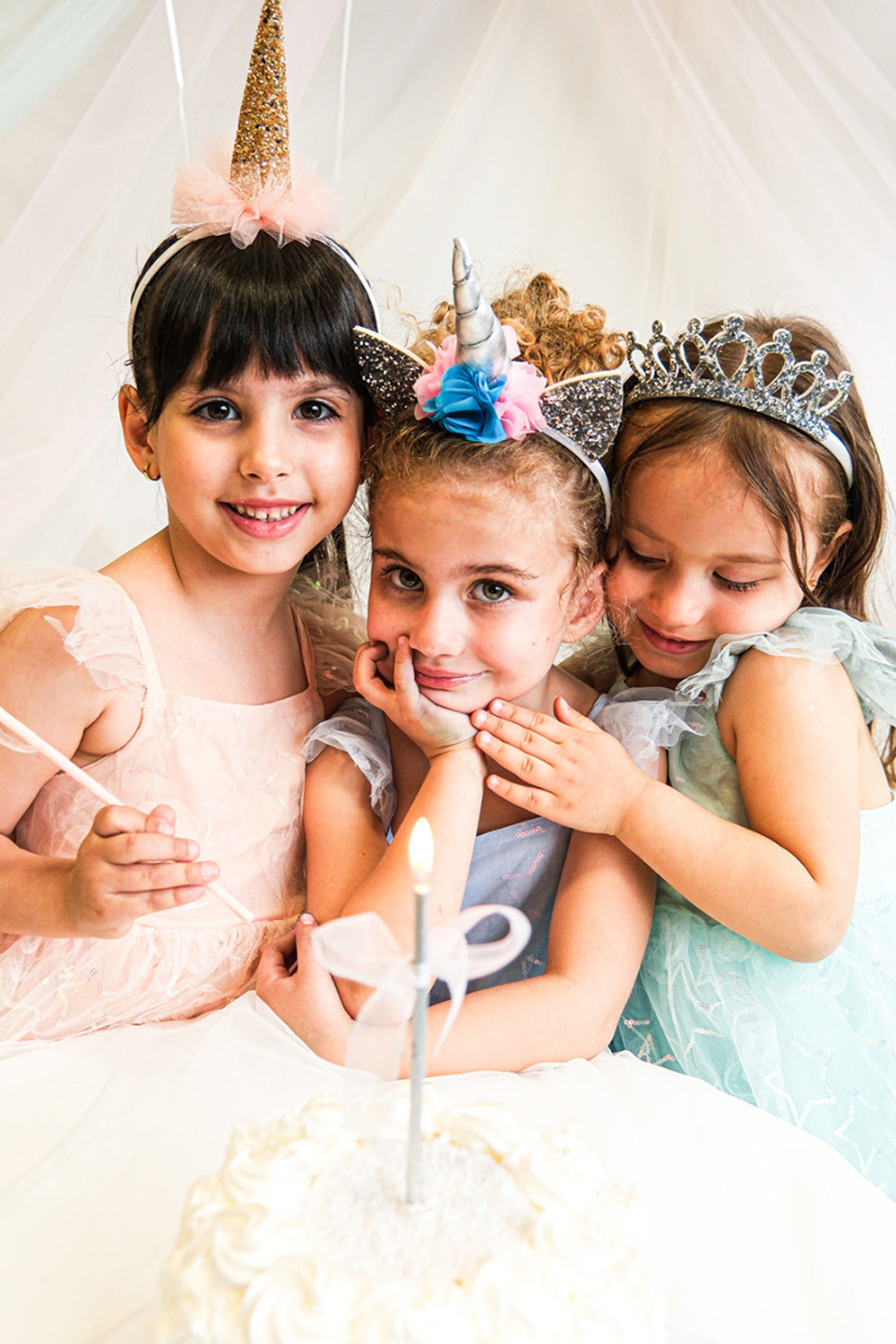 Abito Bambina Fatina Paillettes Bianco