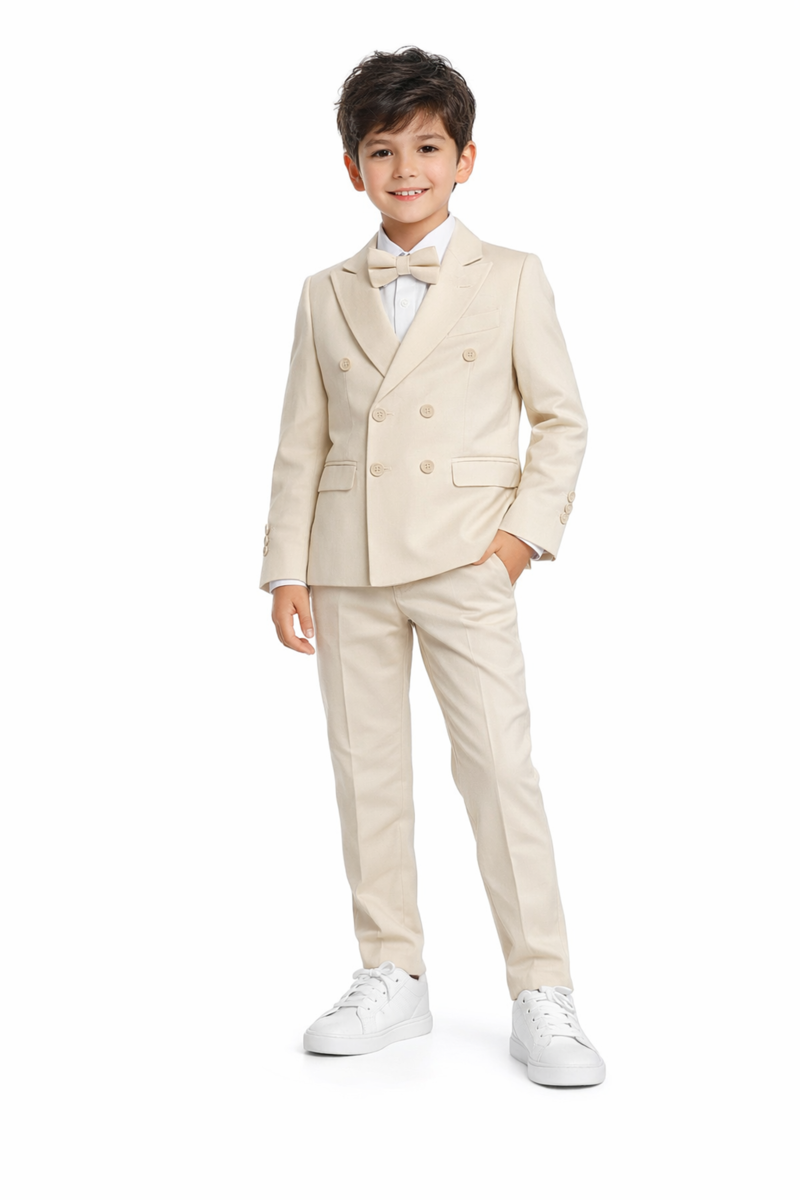 Completo Bambino 5 Pezzi Doppiopetto Beige