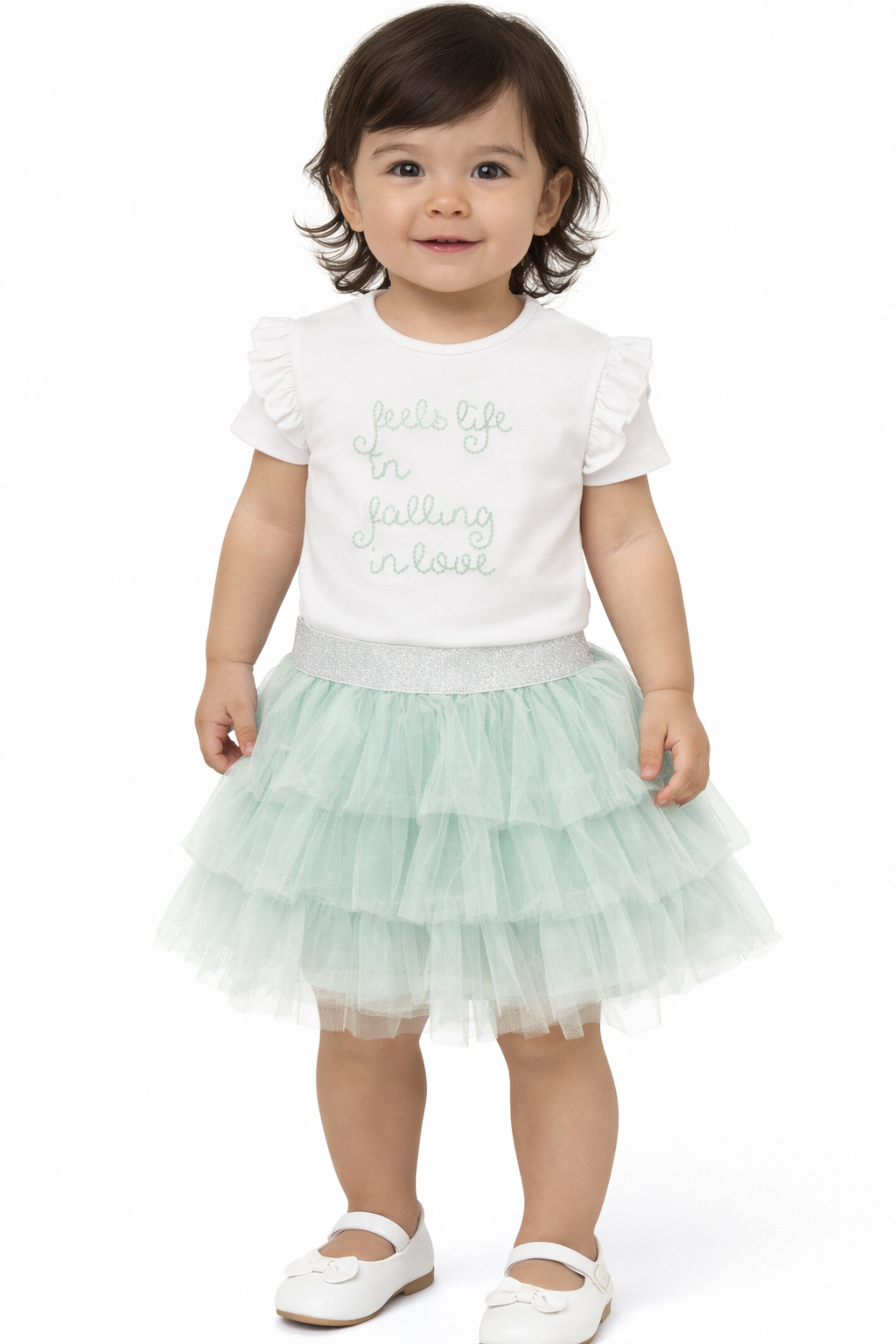 Completo Neonata Tulle Salvia