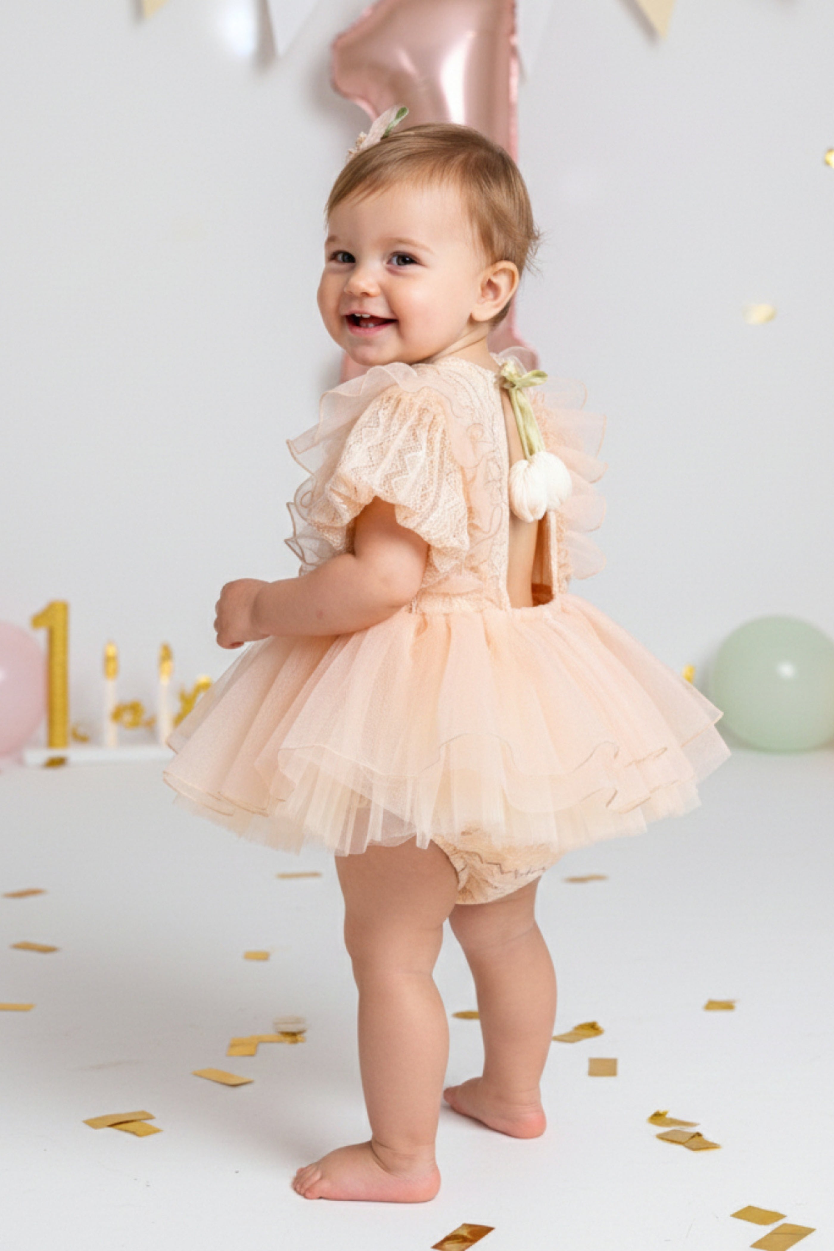 Body Neonata Tulipani Pesca