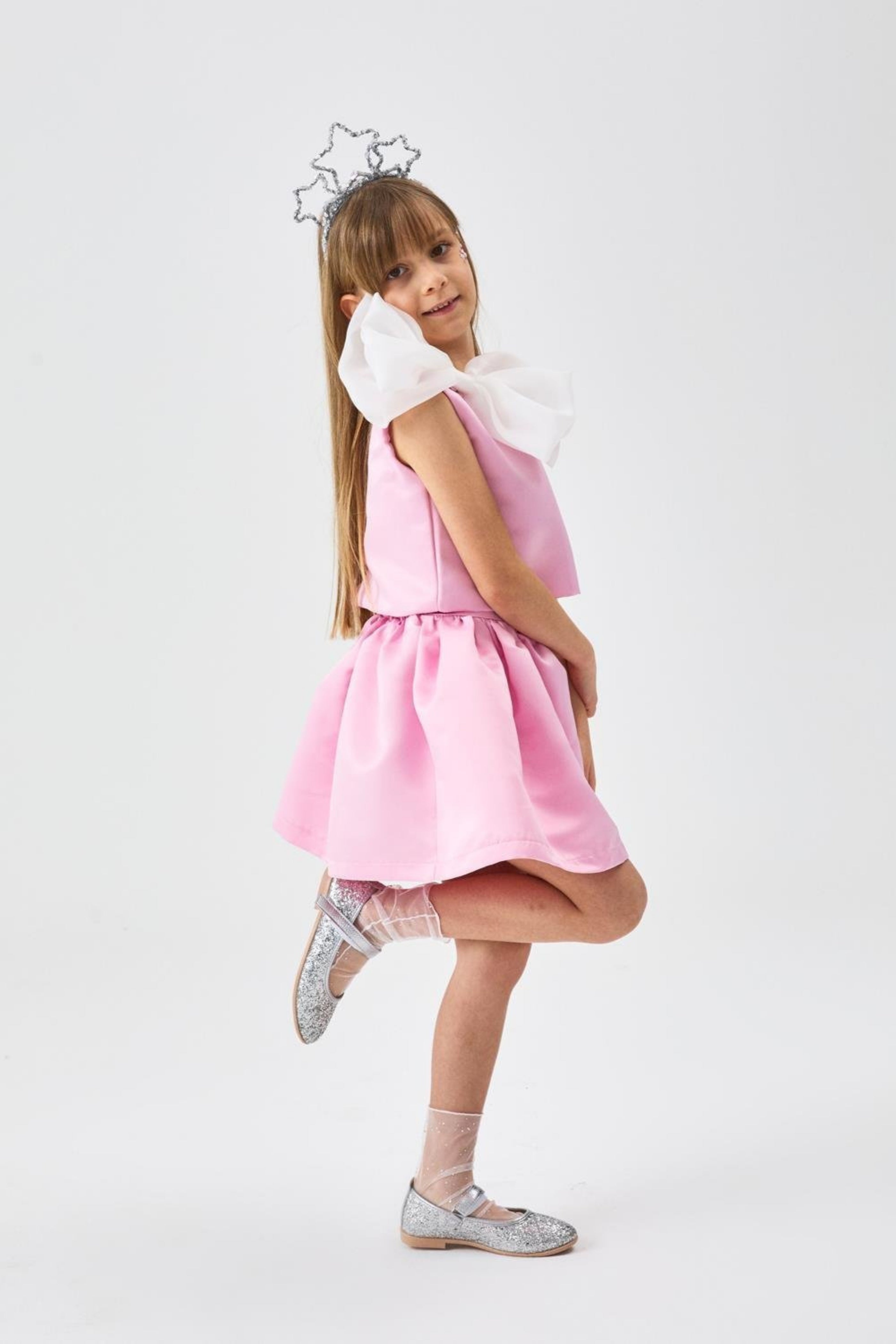 Coordinato Fiocco Bambina Rosa