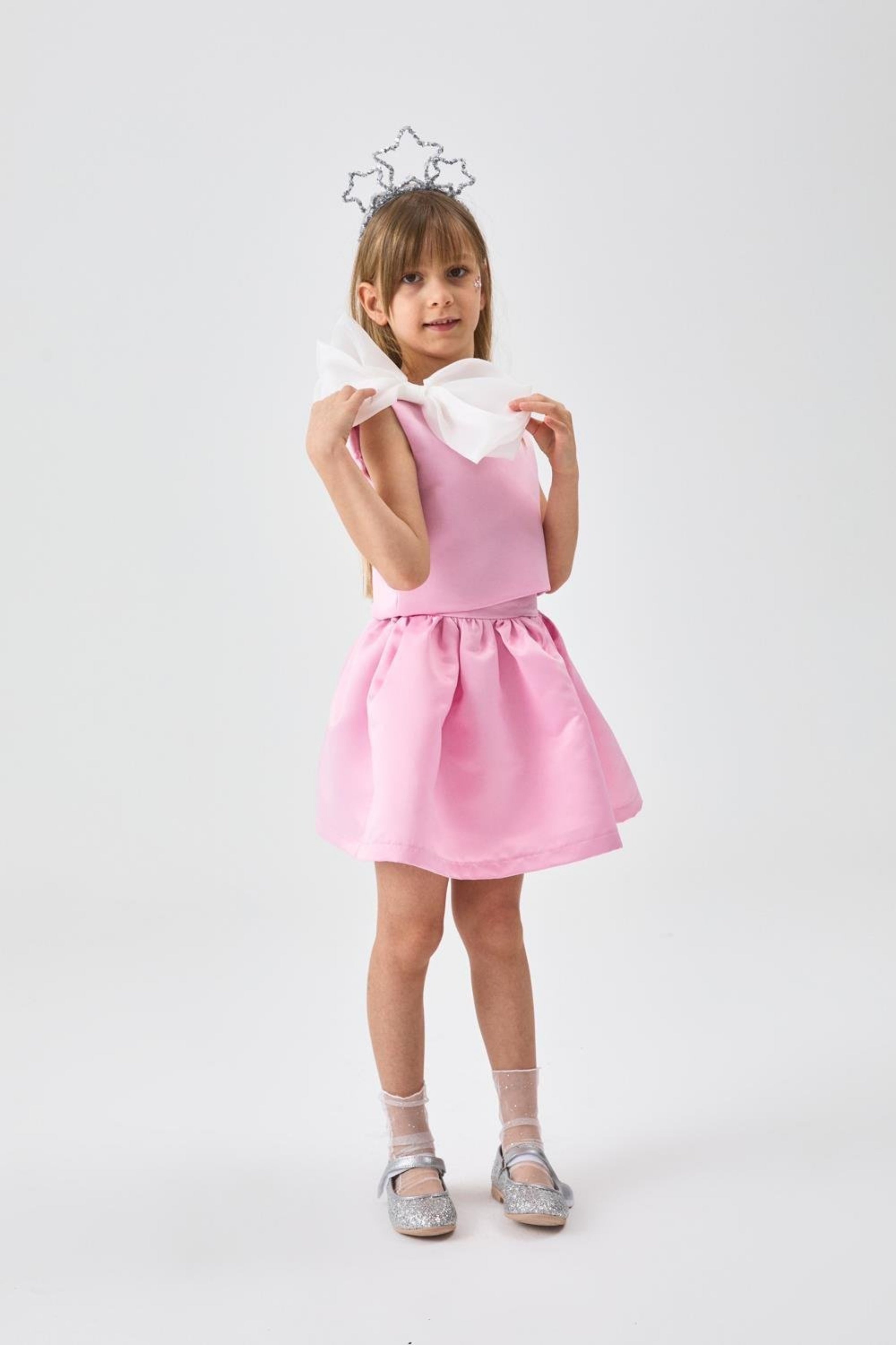 Coordinato Fiocco Bambina Rosa