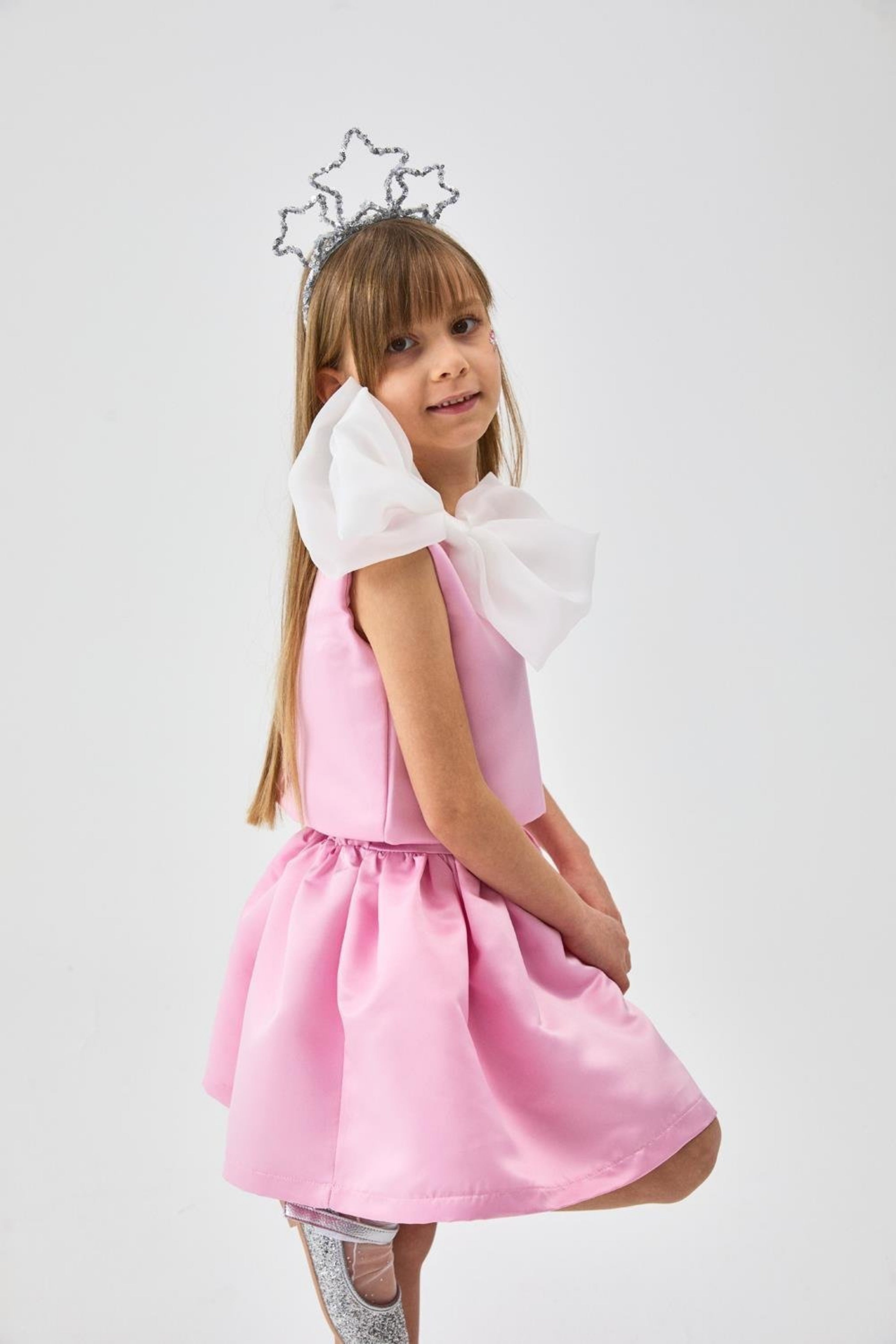 Coordinato Fiocco Bambina Rosa