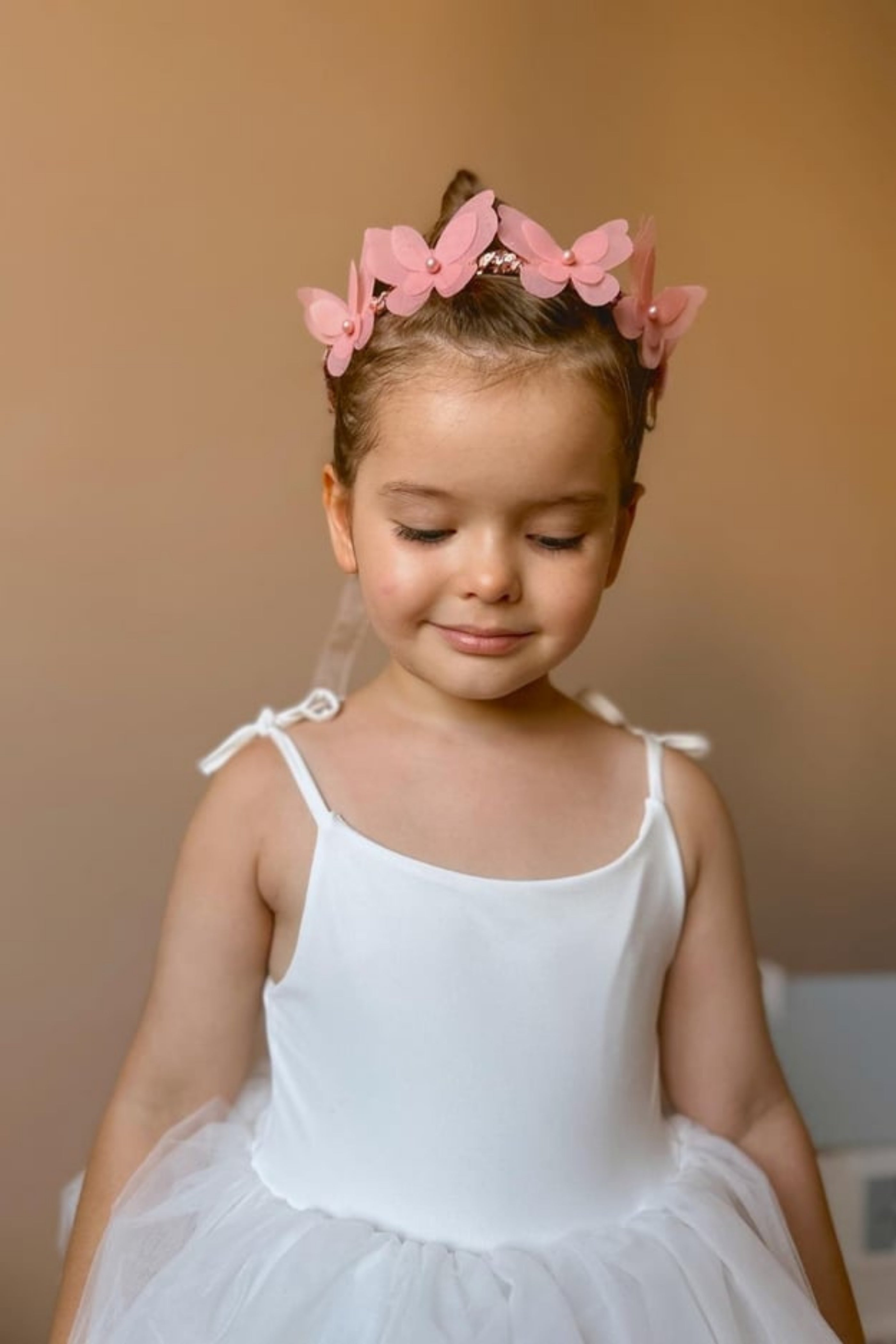 Coroncina Bambina Butterfly Rosa