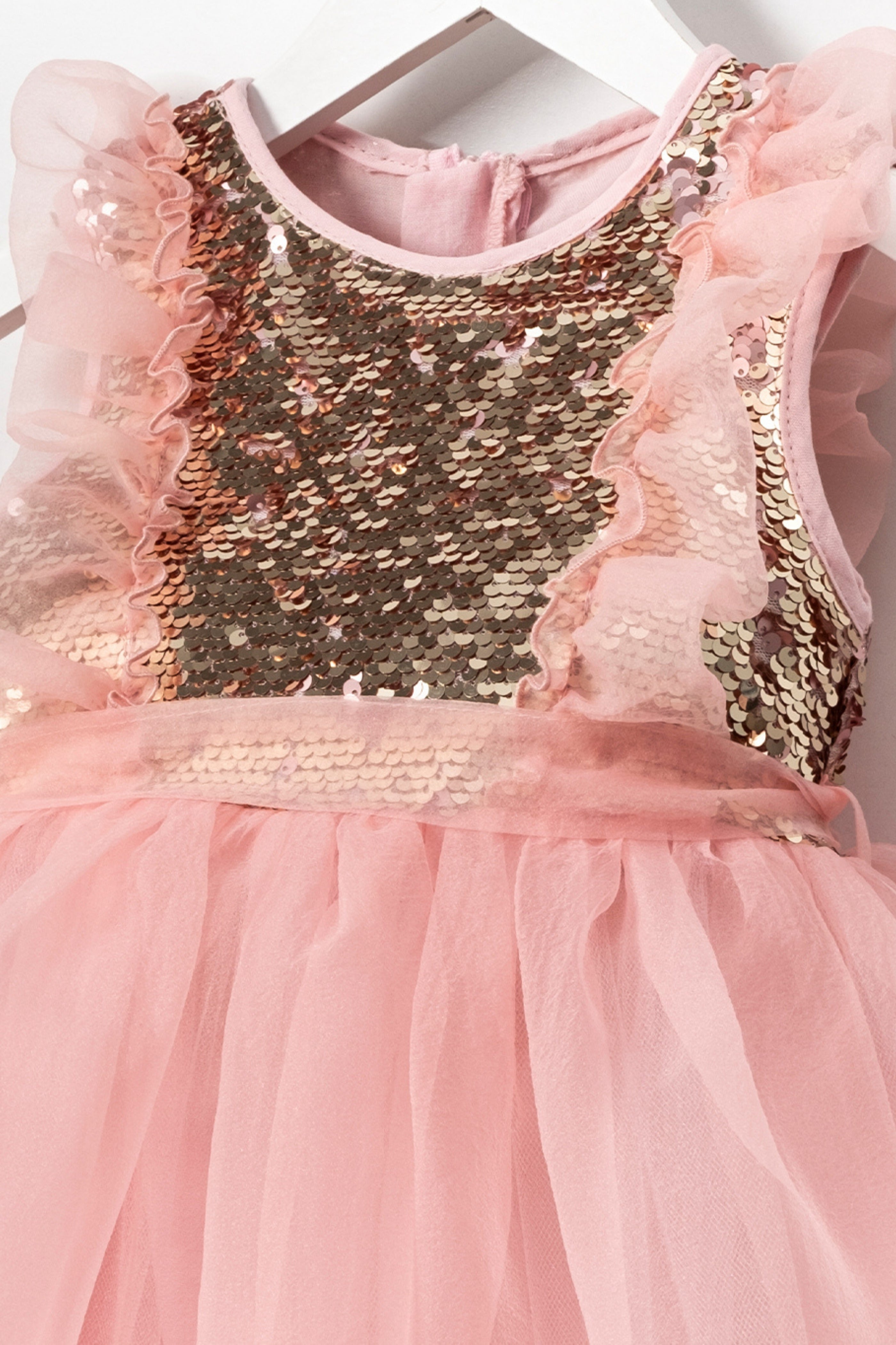 Abito Bambina Paillettes Rosa