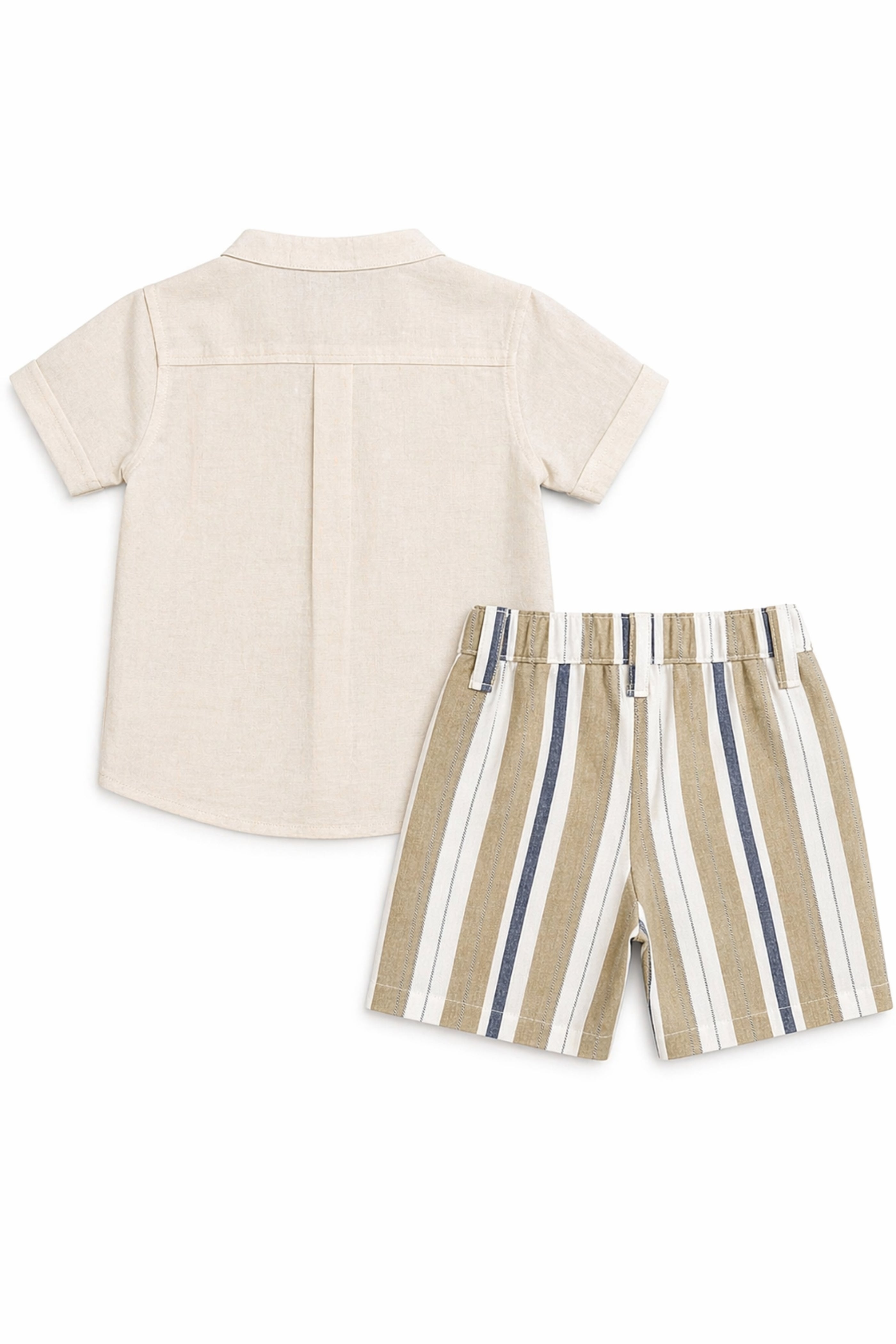 Completo Neonato Righe Beige