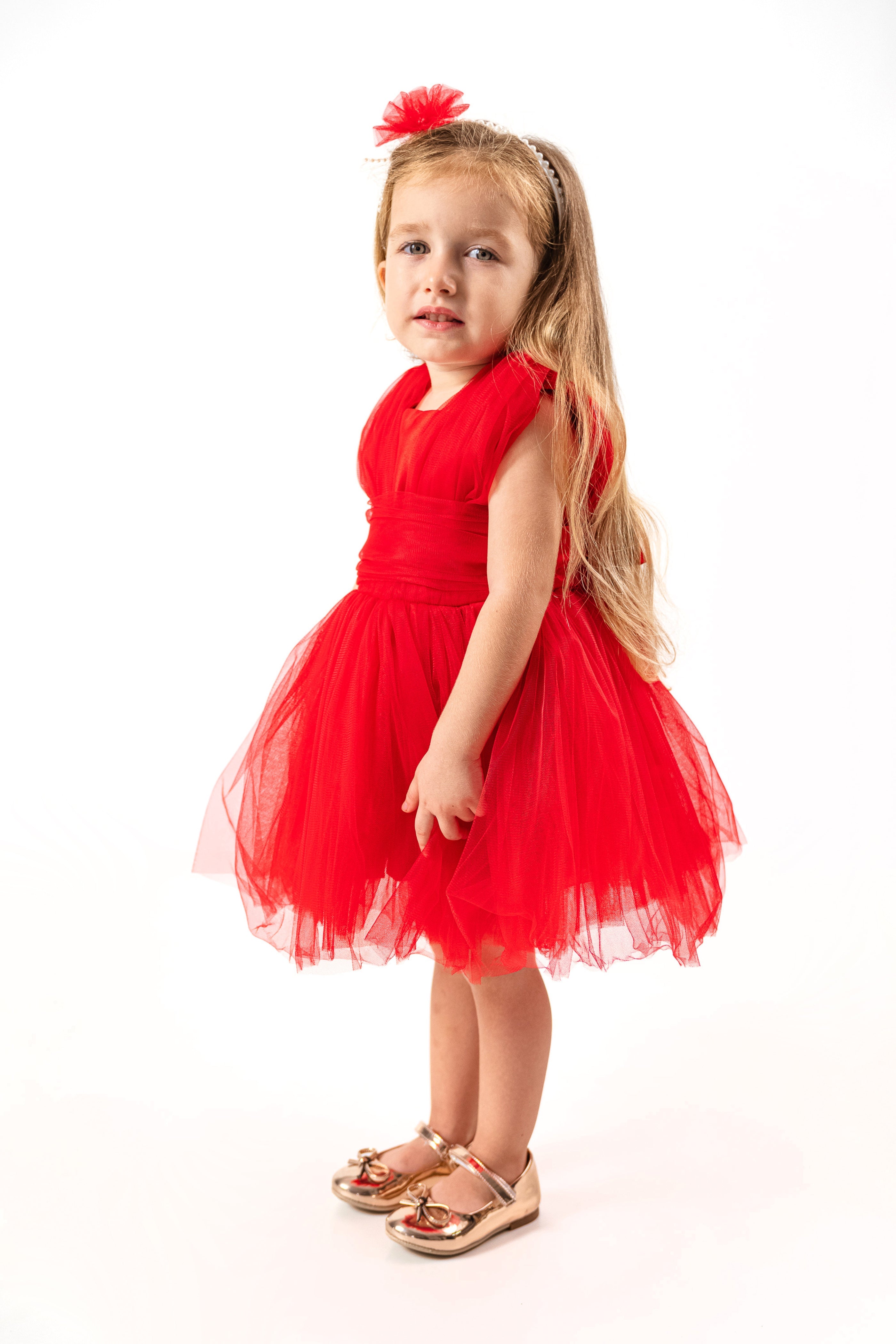 Abito Bambina Butterfly Rosso