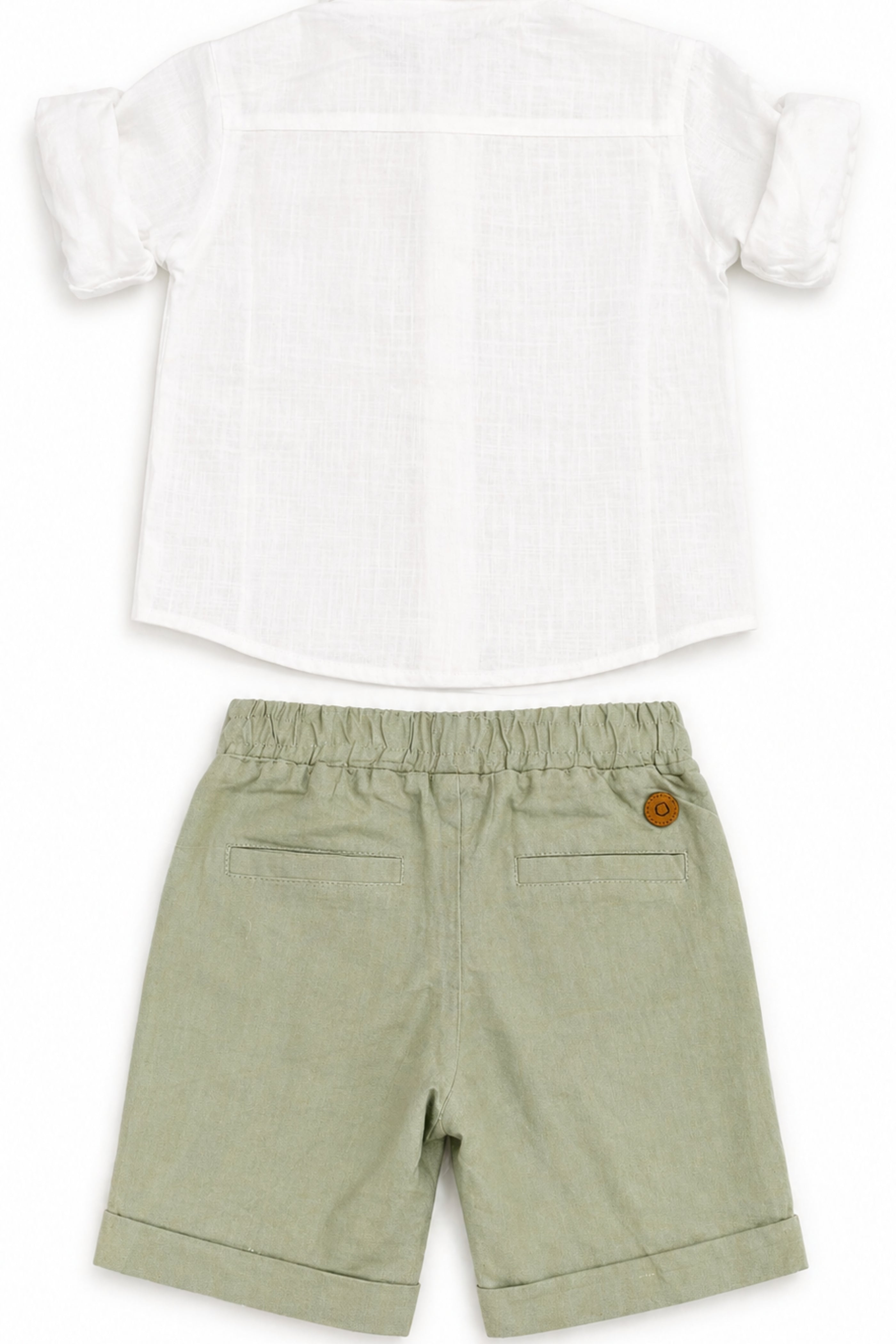 Completo Bambino Camicia e Bermuda Salvia