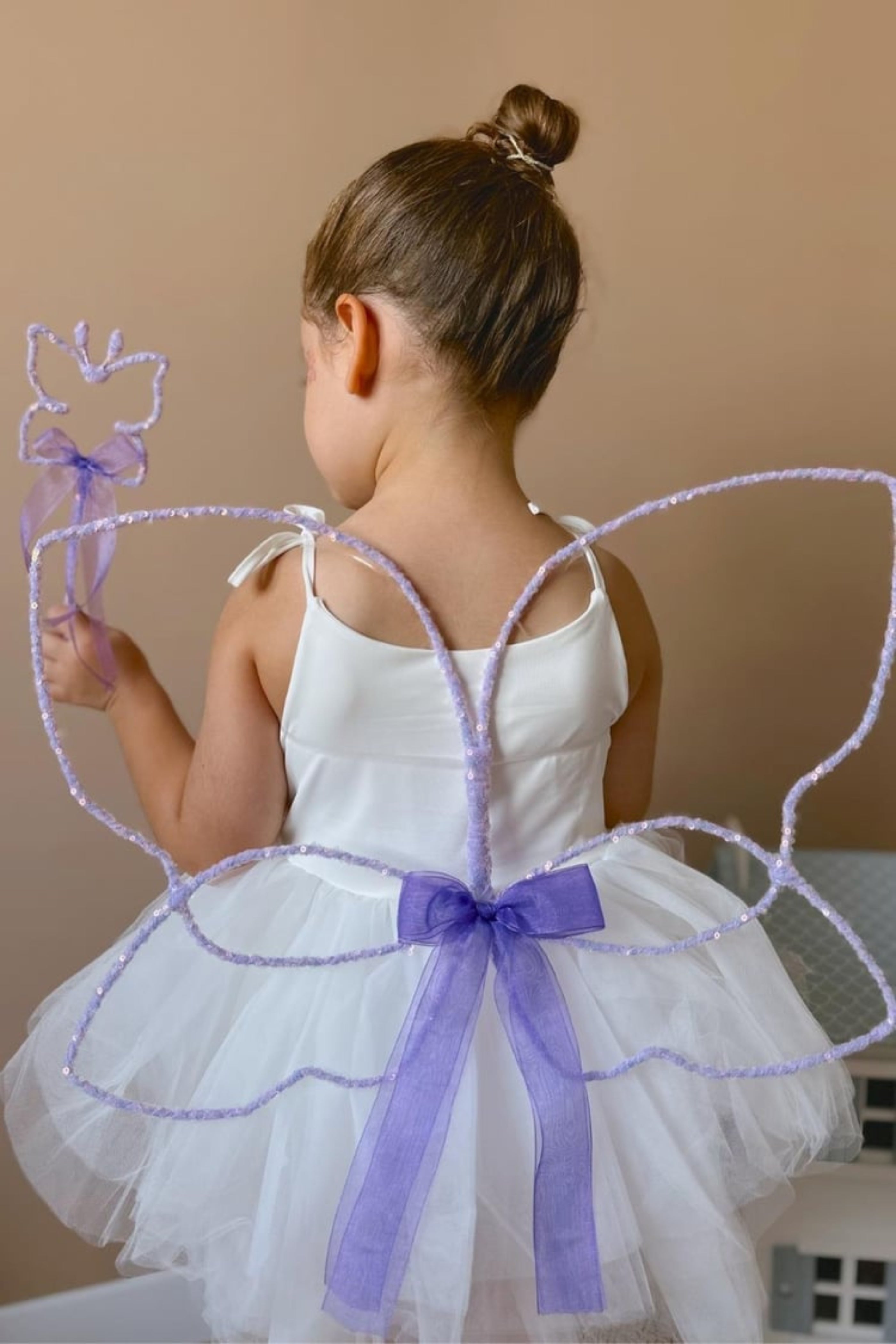 Ali di Fata Bambina Glicine Glitter