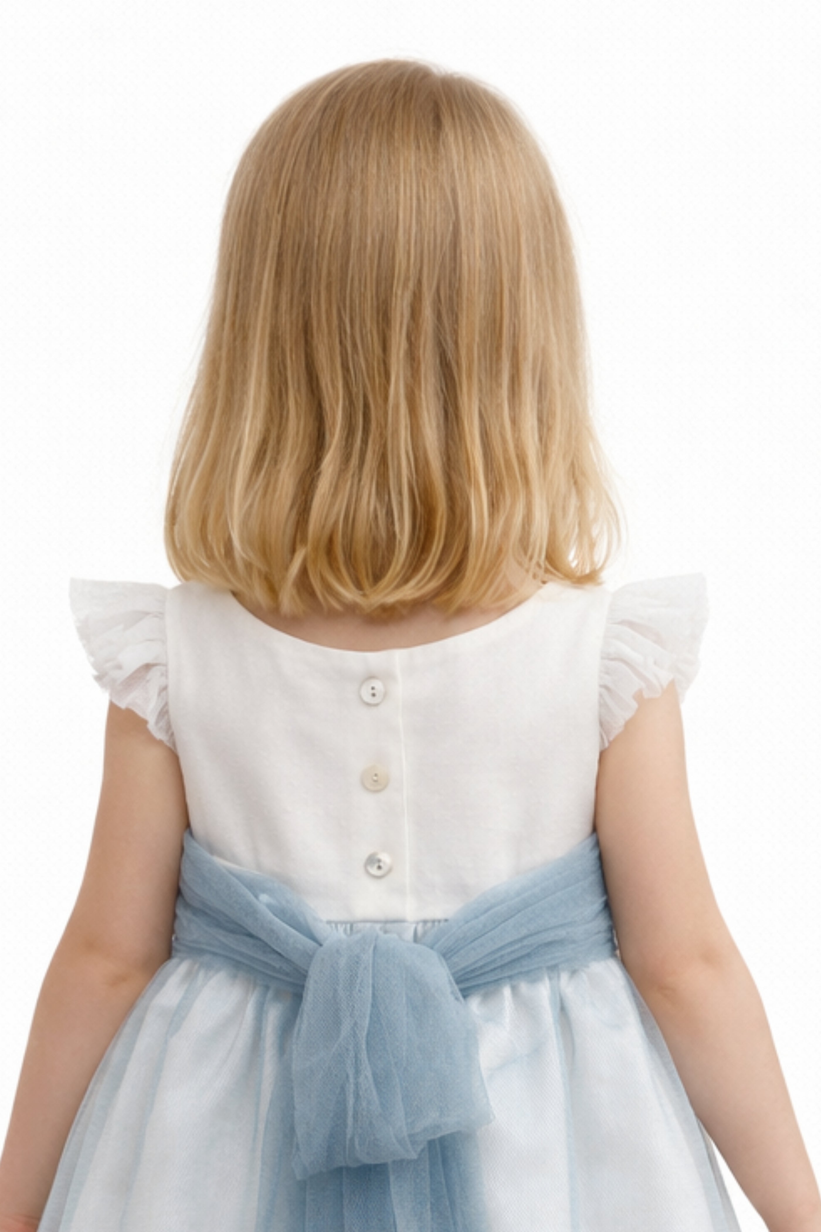 Abito Bambina Elegante Polvere Azzurro