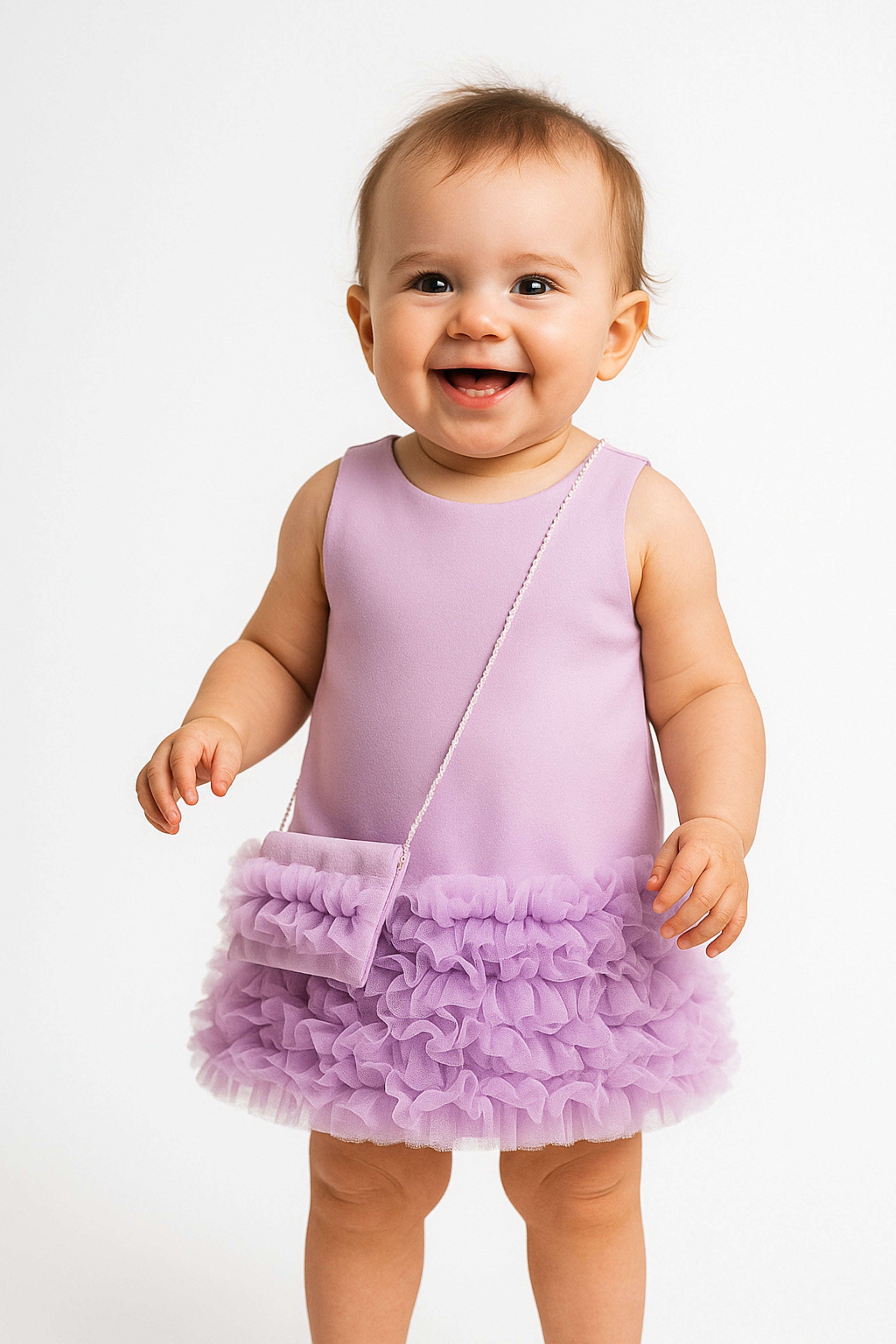 Abito Neonata Campana Chic '60 Violet