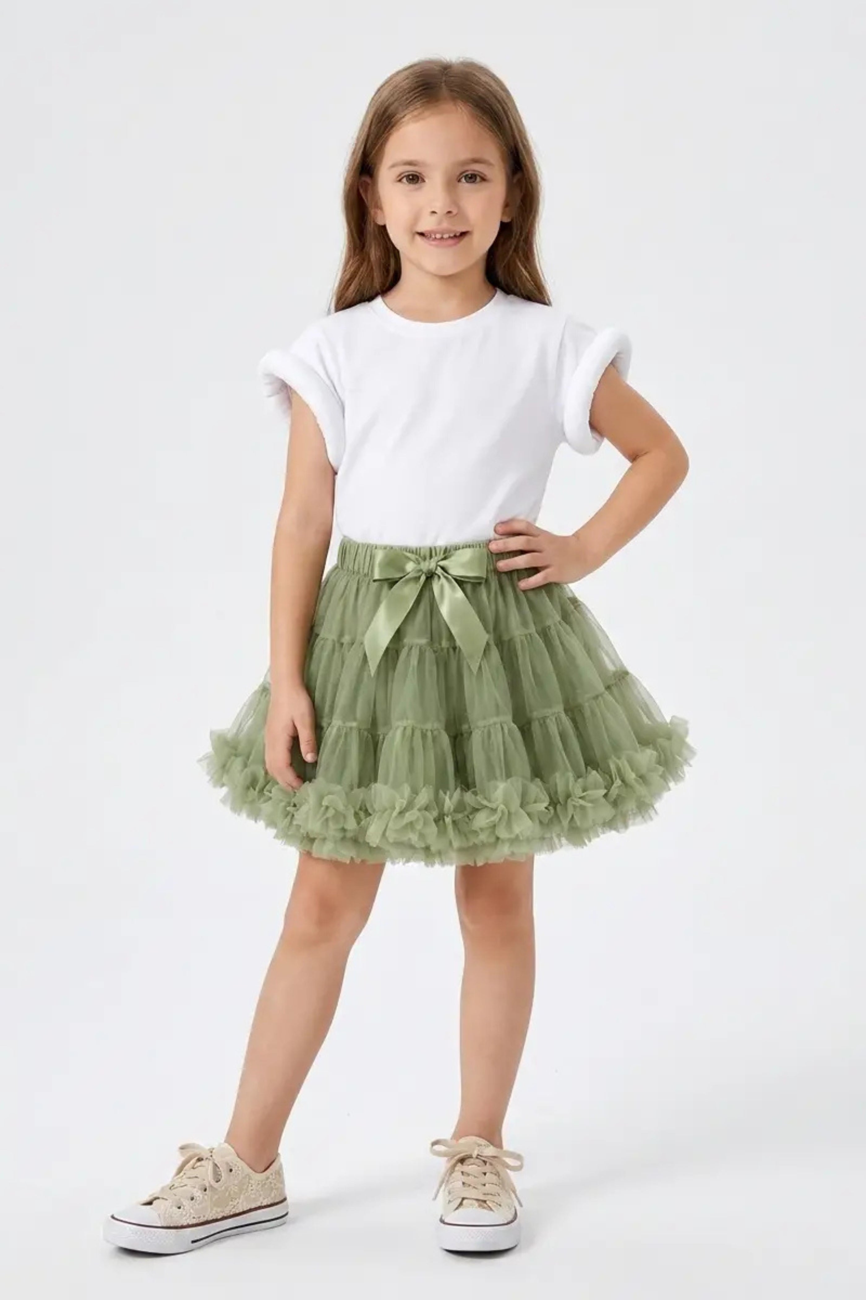 T-shirt Bambina Oversize Bubble Bianca