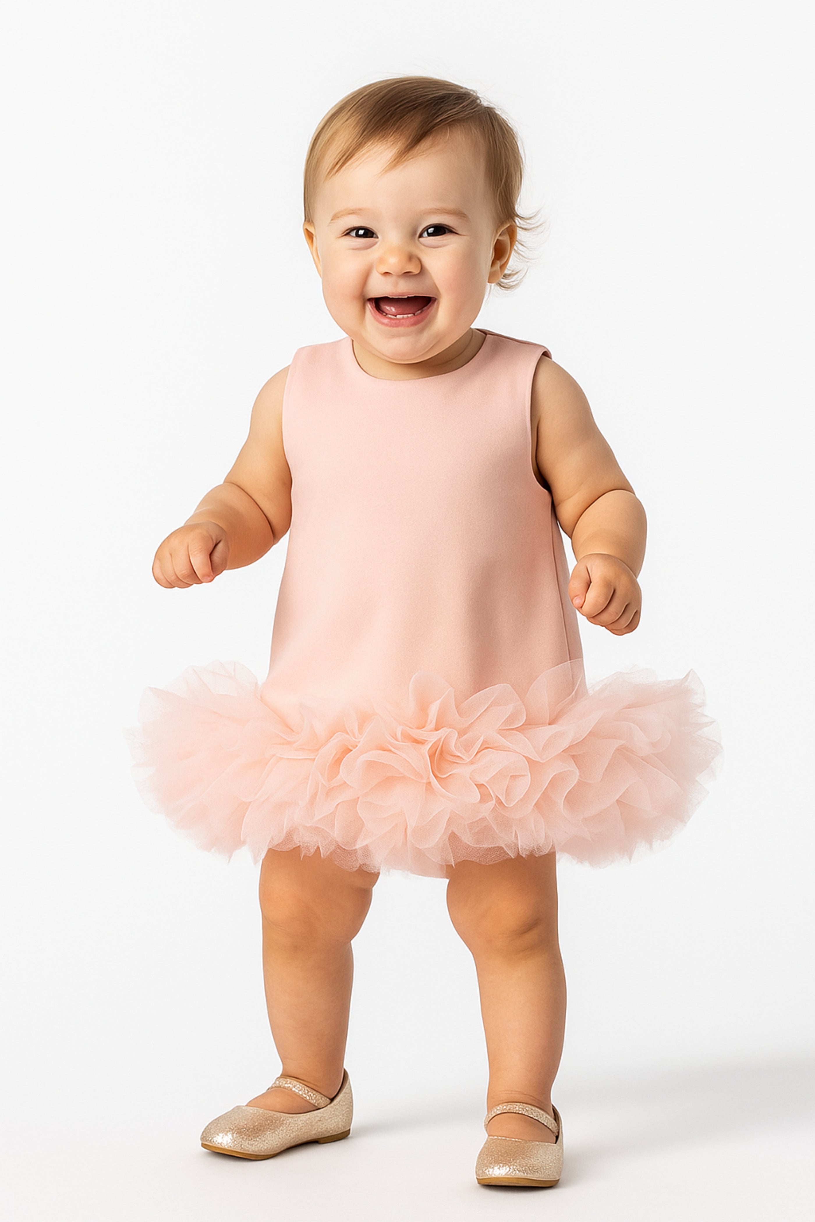 Abito Pesca Neonata Pom Pom Tulle