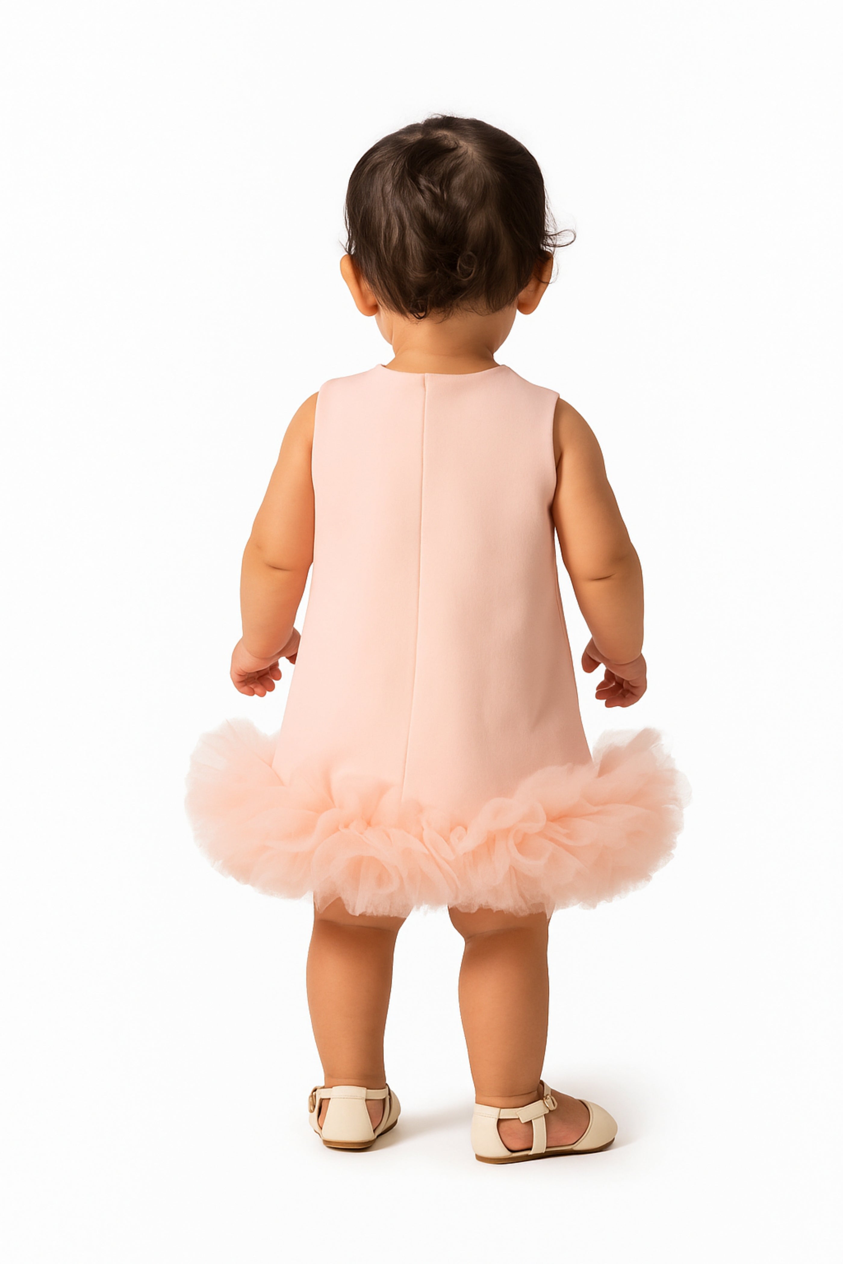 Abito Pesca Neonata Pom Pom Tulle