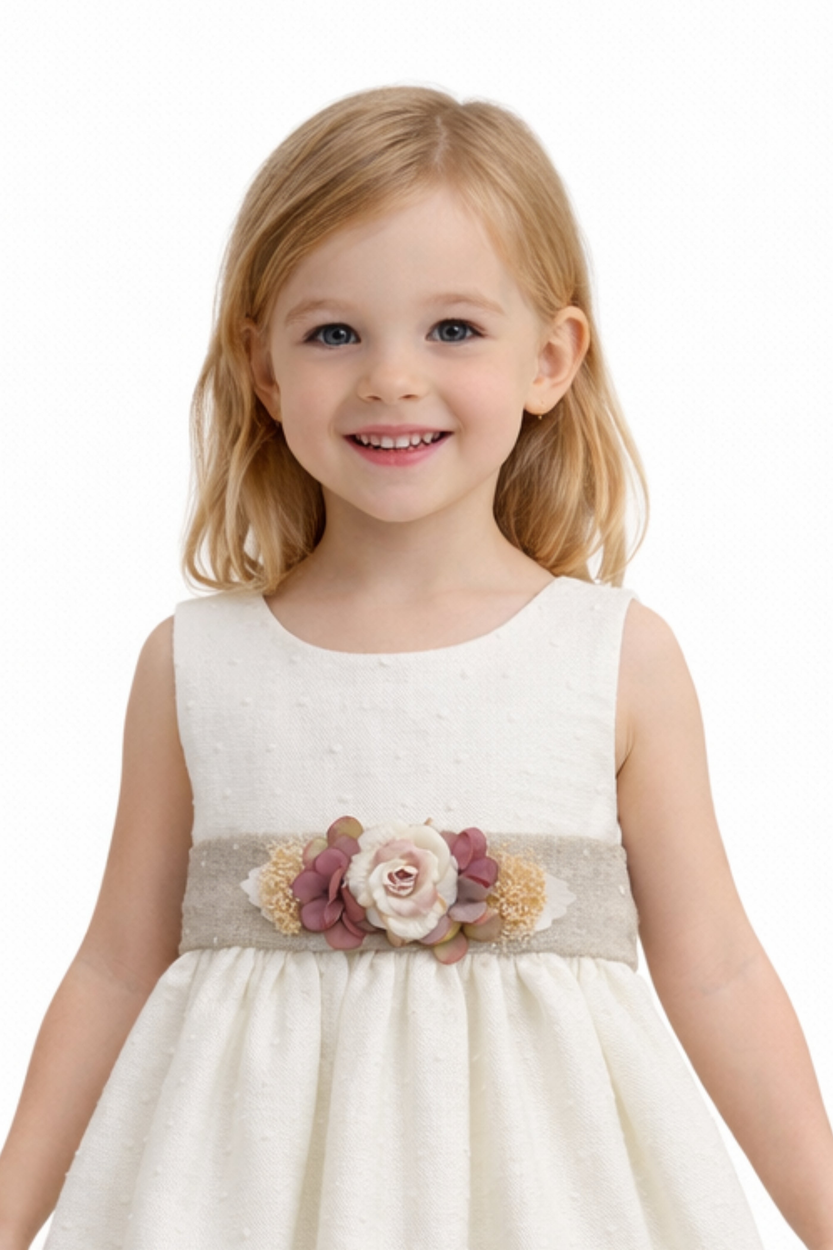 Abito Bambina Provenzale Panna