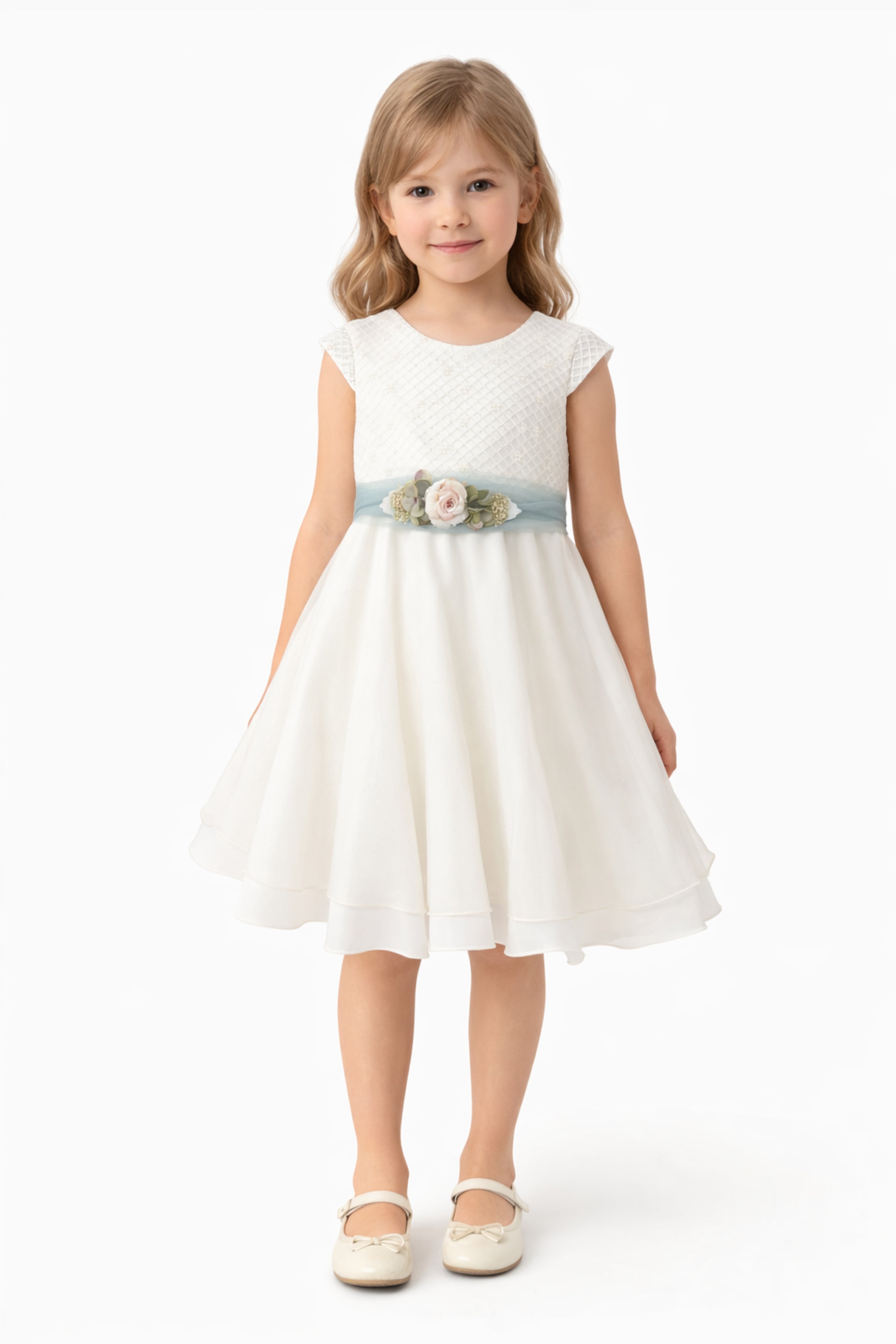 Abito Bambina Venere Verde Salvia