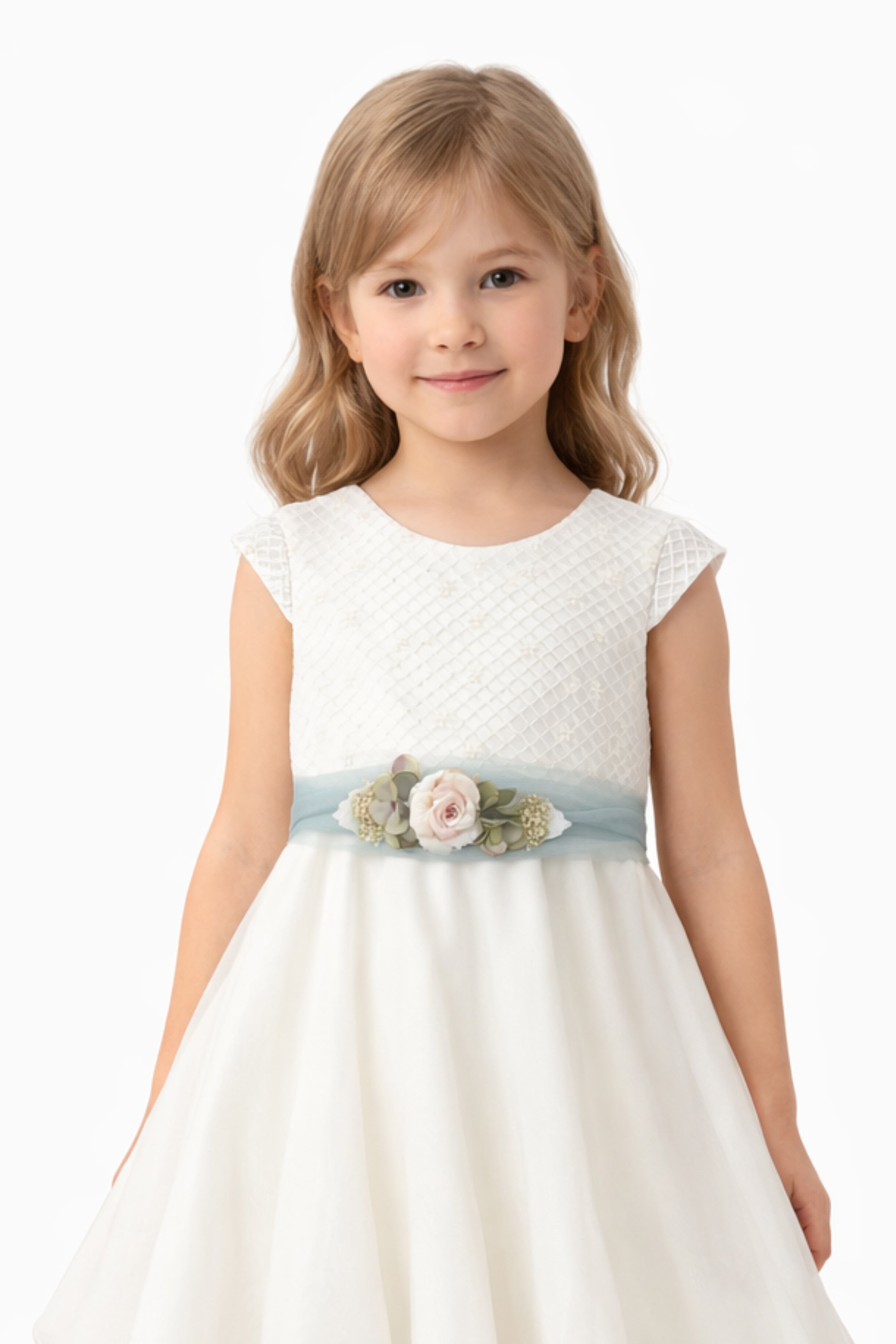 Abito Bambina Venere Verde Salvia