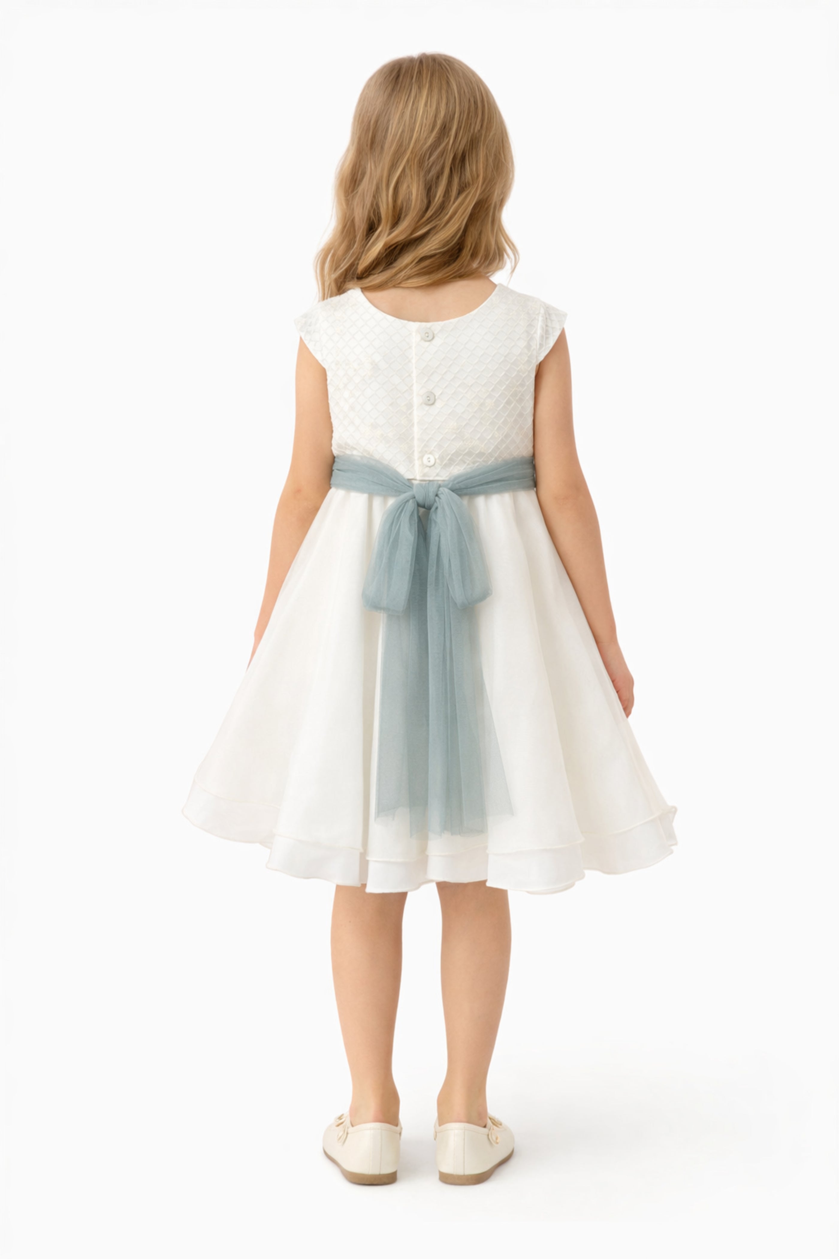 Abito Bambina Venere Verde Salvia