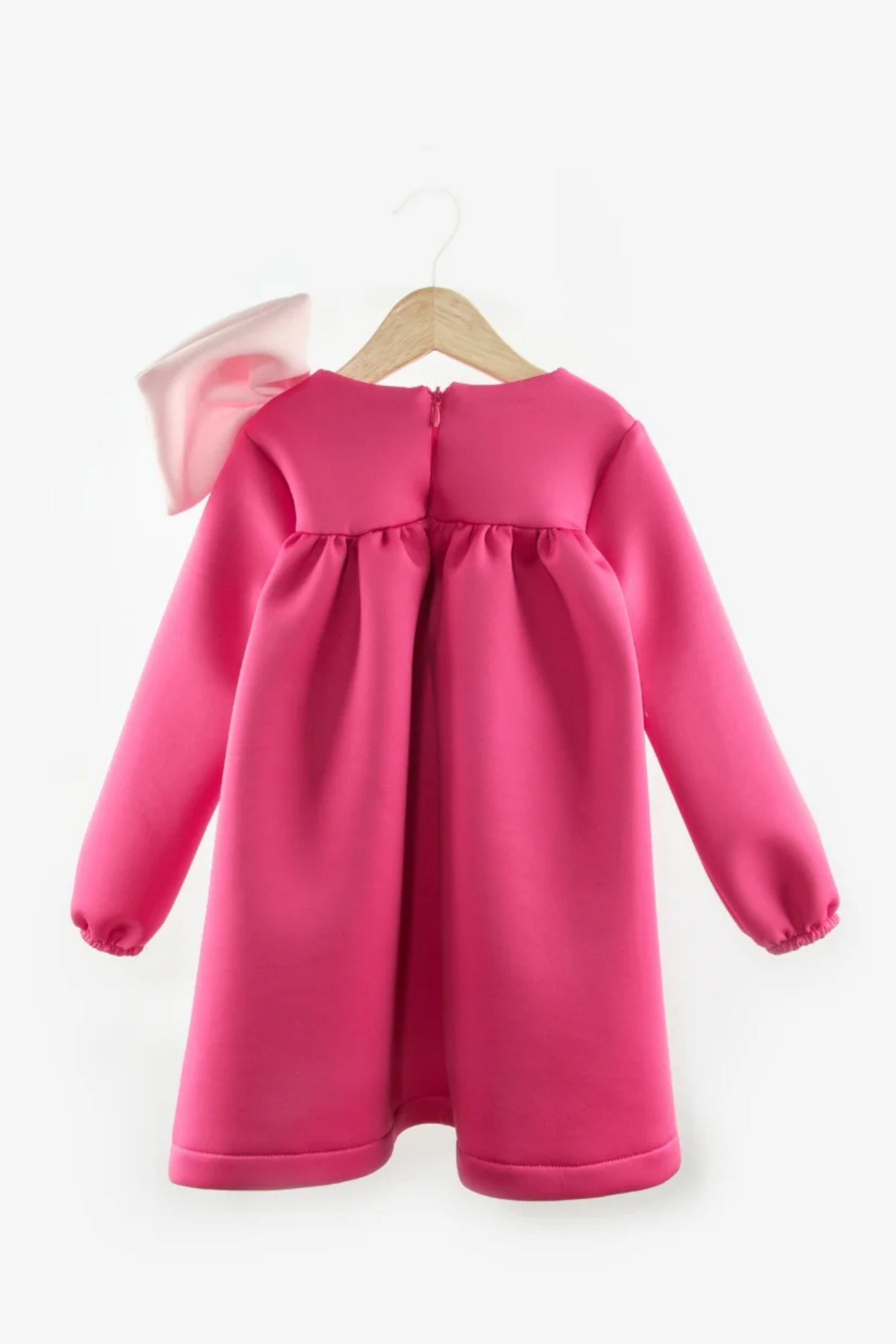 Abito Bambina Fiocco Fucsia