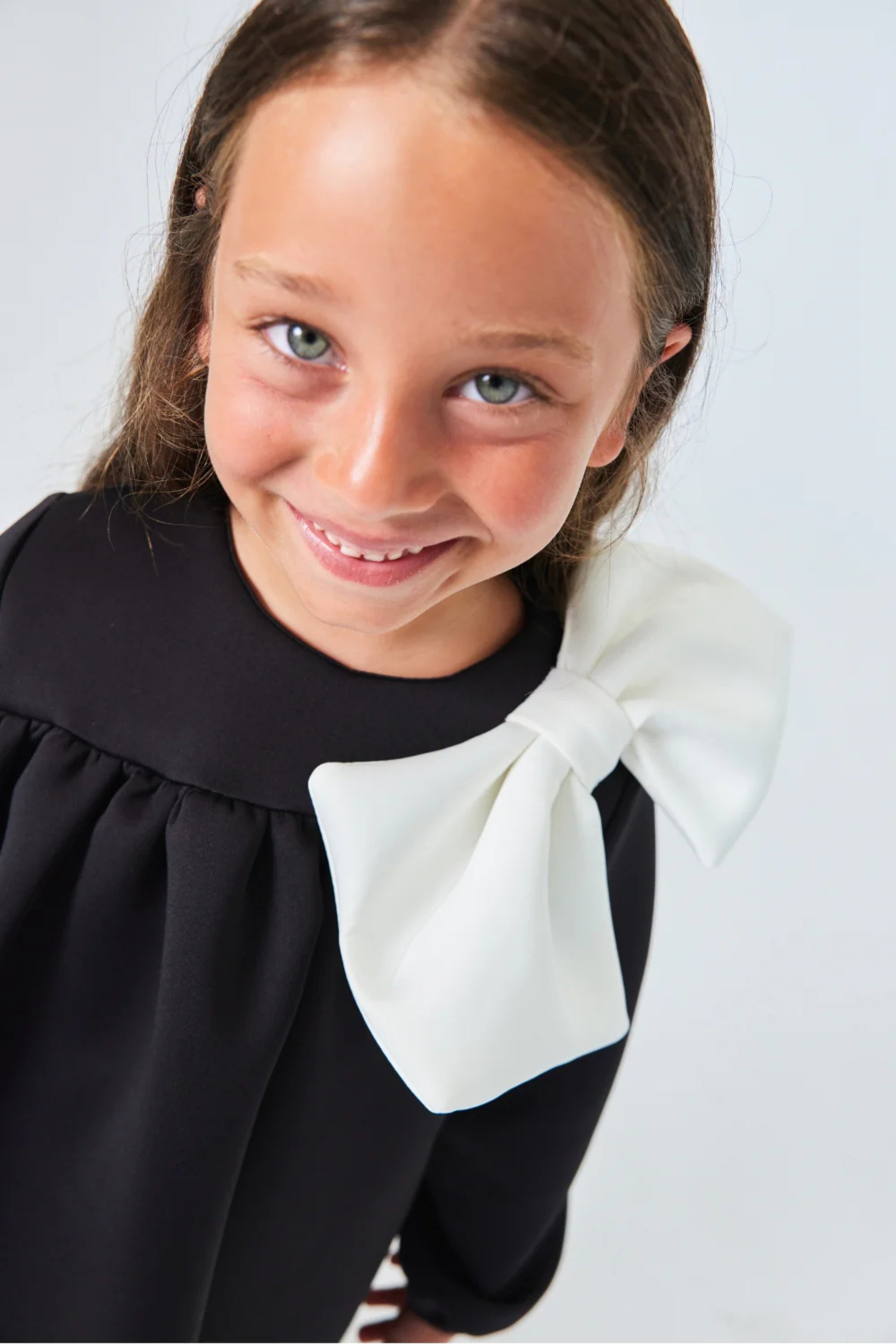 Abito Bambina Fiocco Nero
